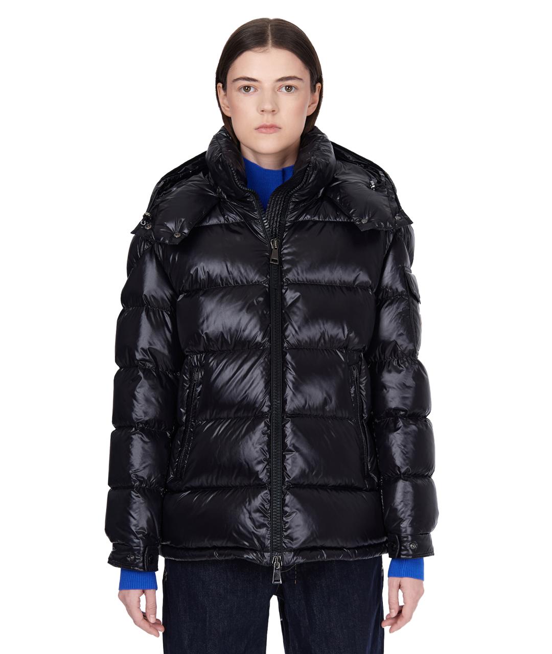 MONCLER Черная полиамидовая куртка, фото 4