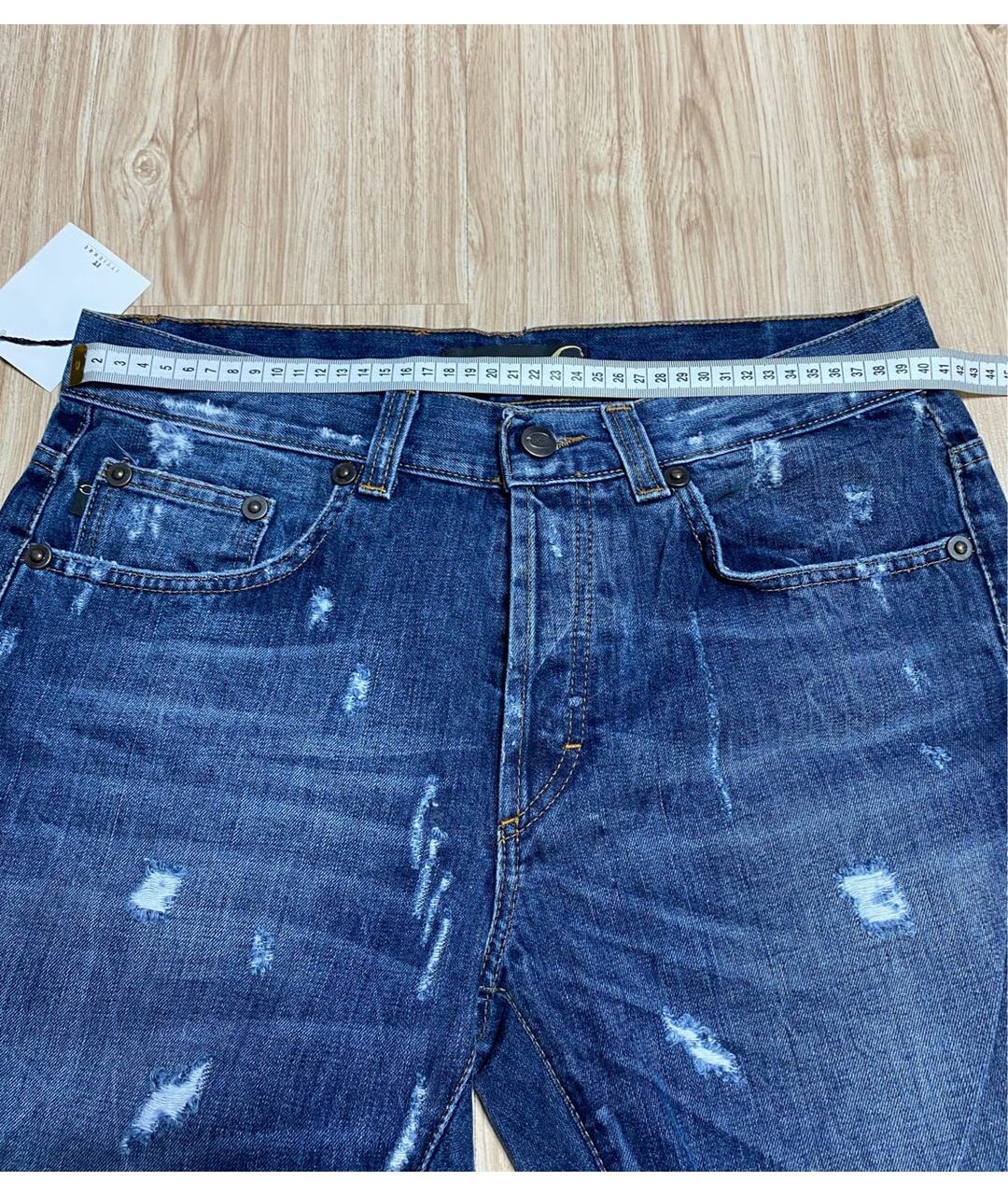 JUST CAVALLI Синие хлопко-кашемировые прямые джинсы, фото 5