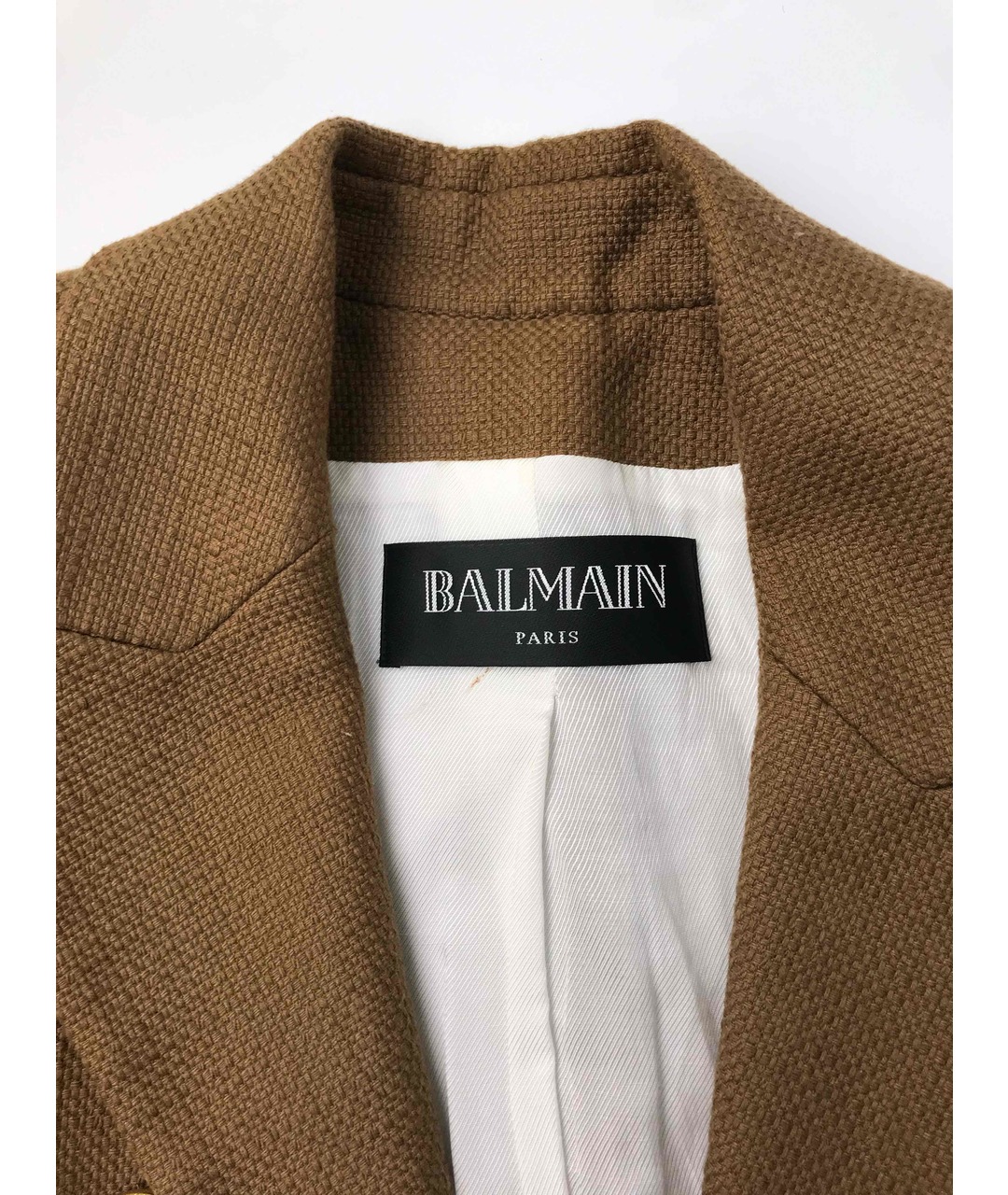 BALMAIN Горчичный хлопковый жакет/пиджак, фото 3