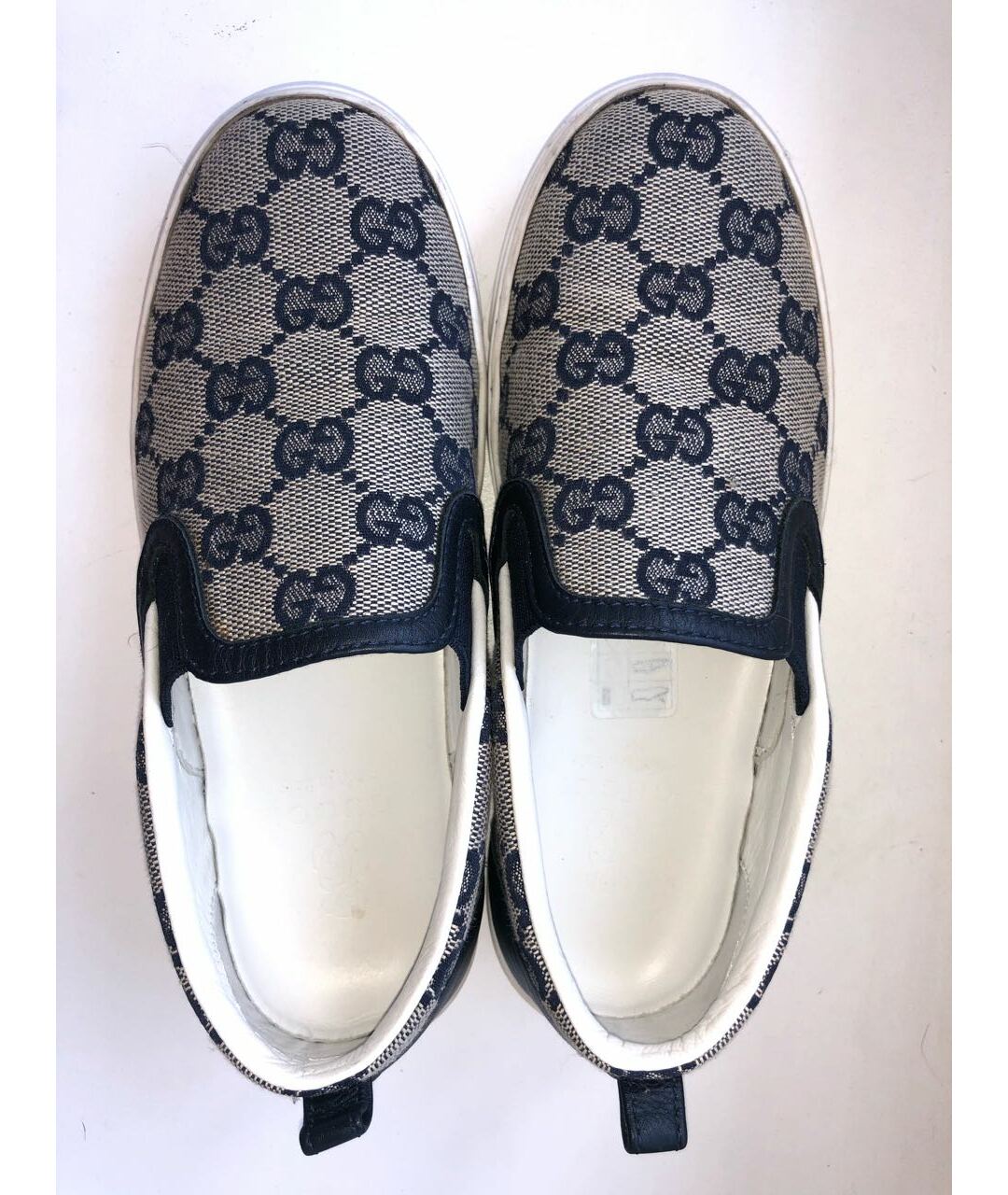 GUCCI Синие текстильные ботинки, фото 2