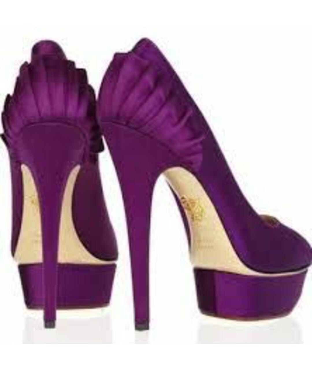 CHARLOTTE OLYMPIA Фиолетовые текстильные туфли, фото 2