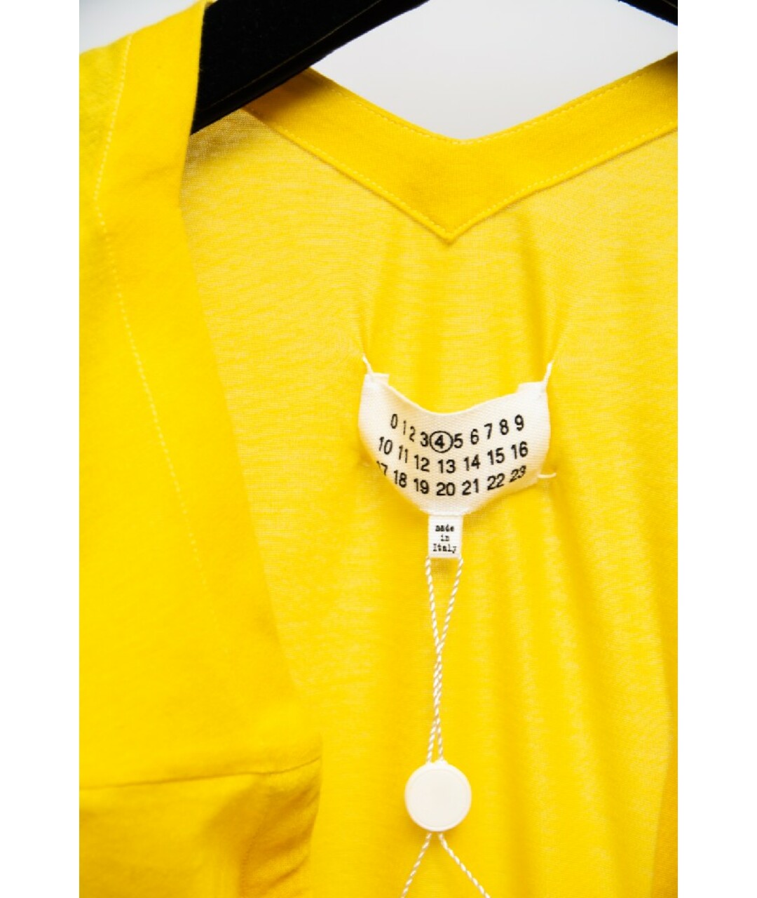 MAISON MARGIELA Желтая хлопковая футболка, фото 4