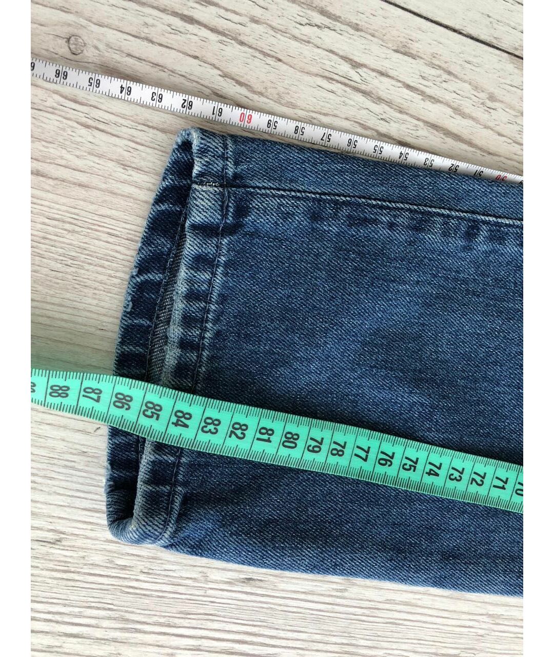 CURRENT/ELLIOTT Синие хлопко-лиоцелловые прямые джинсы, фото 5