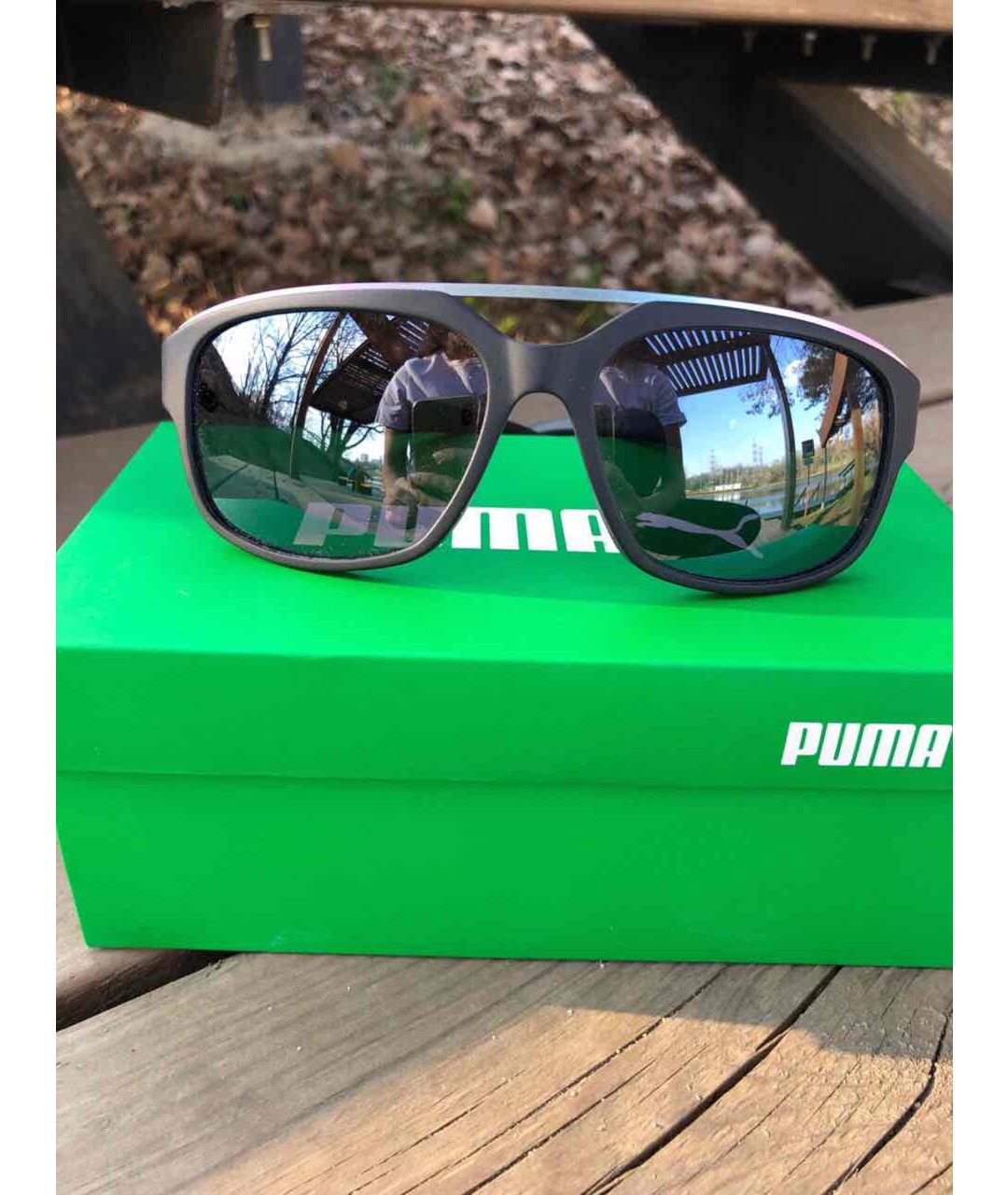 FENTY X PUMA Черные пластиковые солнцезащитные очки, фото 4
