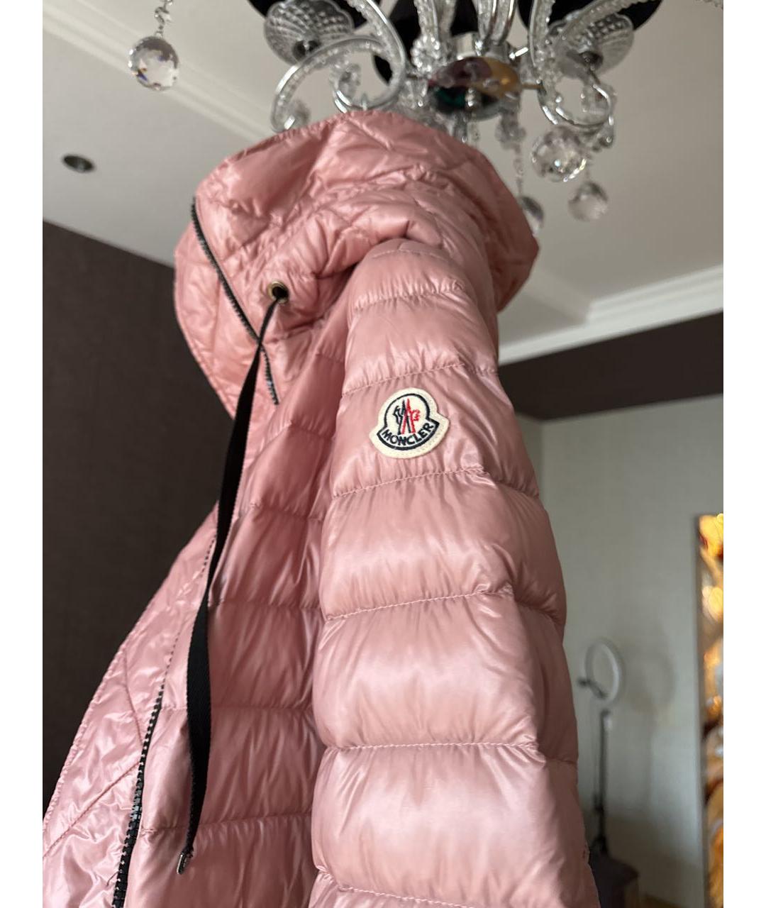 MONCLER Розовый пуховик, фото 2