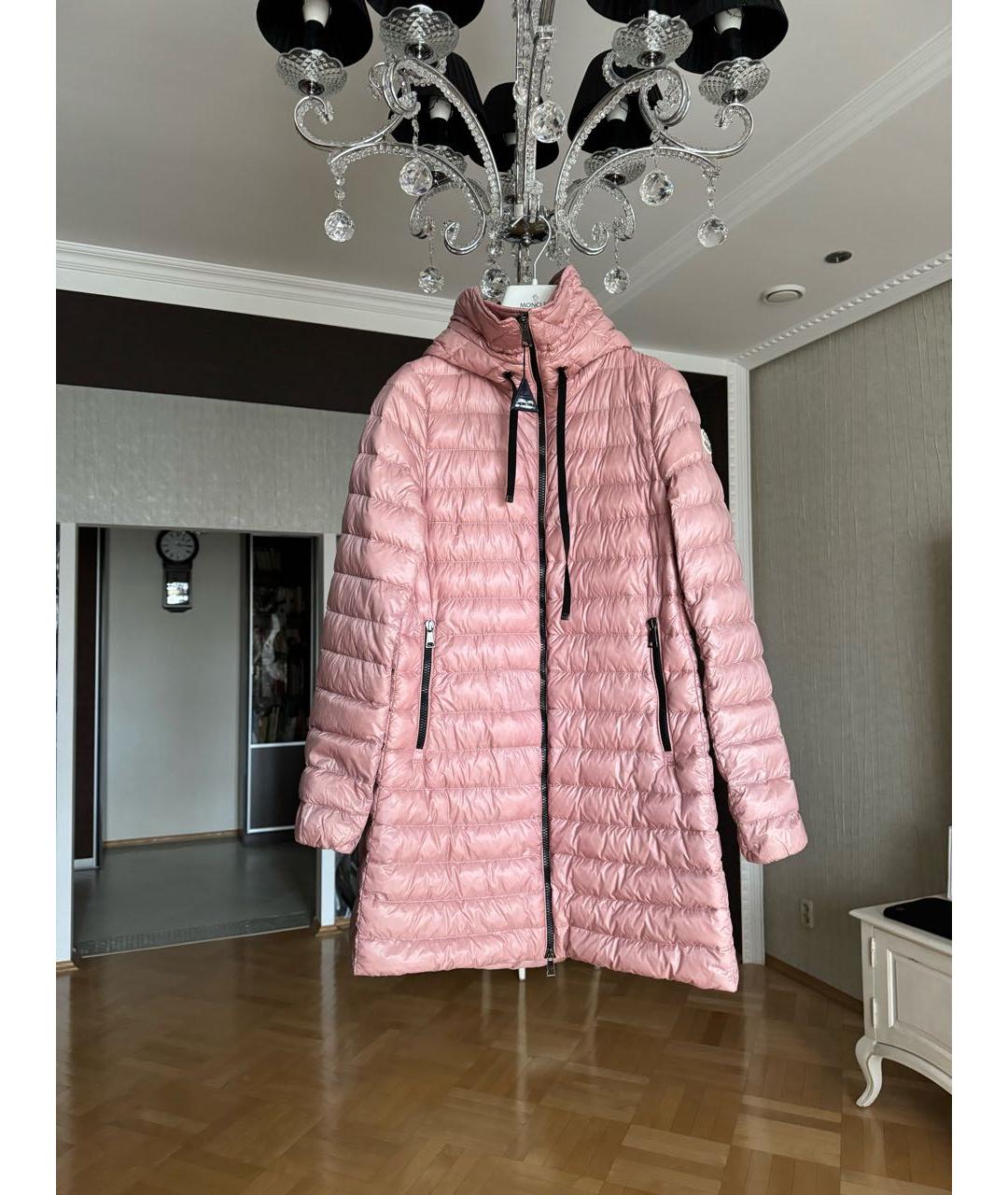 MONCLER Розовый пуховик, фото 5