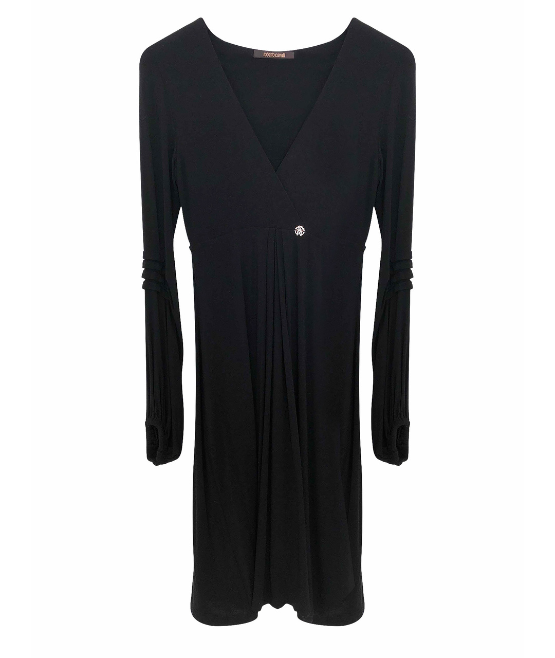 ROBERTO CAVALLI Черное синтетическое повседневное платье, фото 1