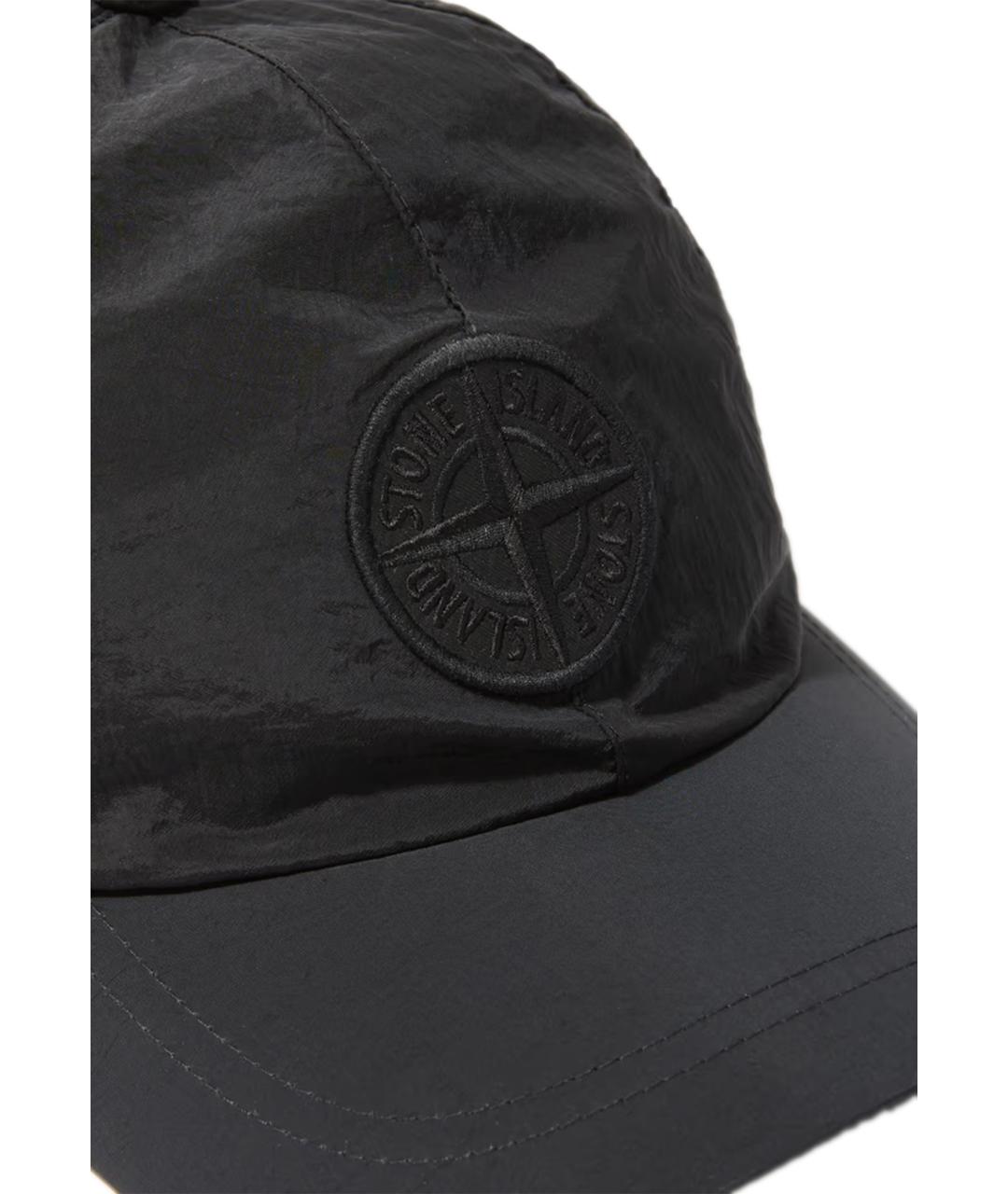 STONE ISLAND Черная синтетическая кепка/бейсболка, фото 4