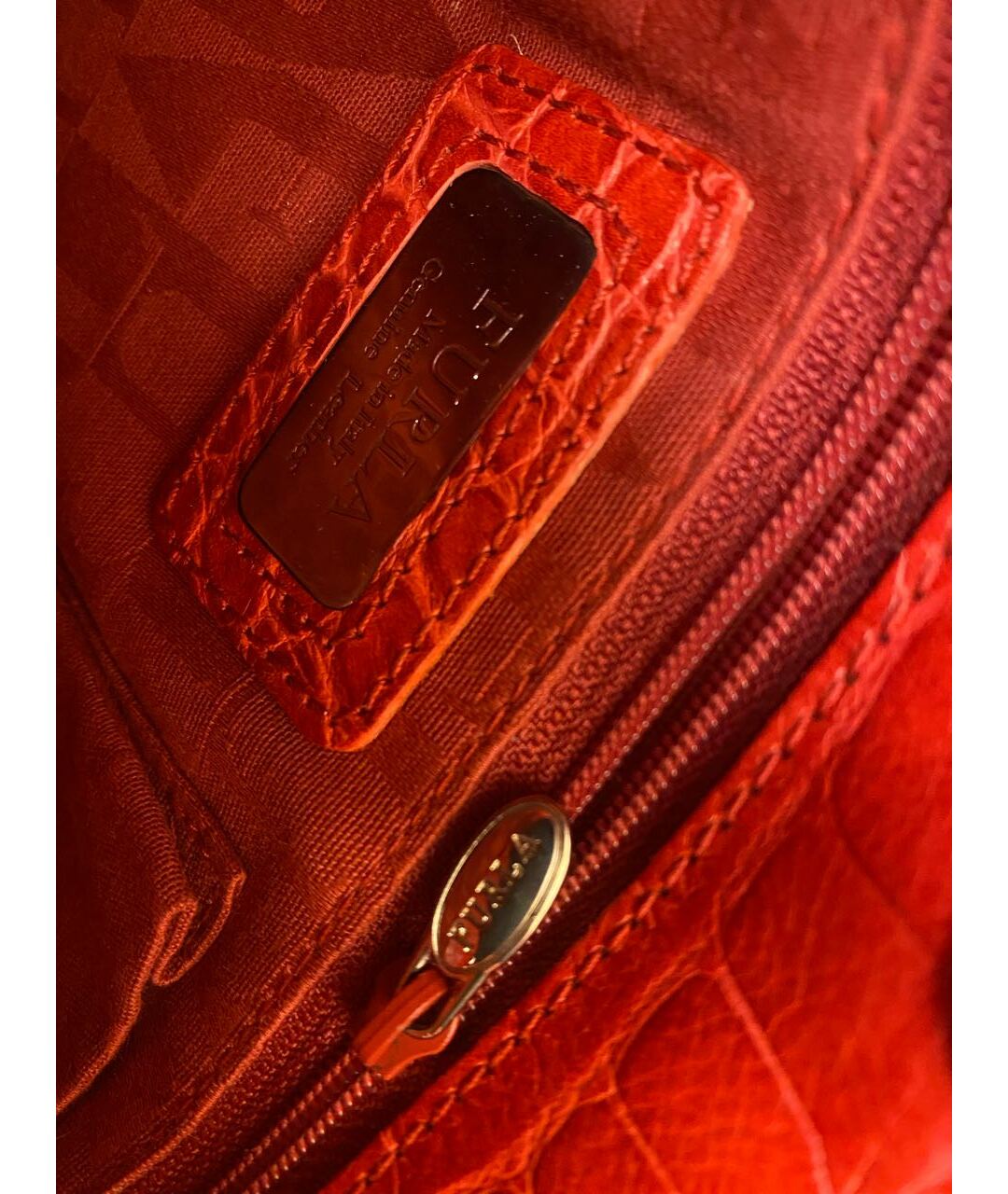 FURLA Красная кожаная сумка тоут, фото 7