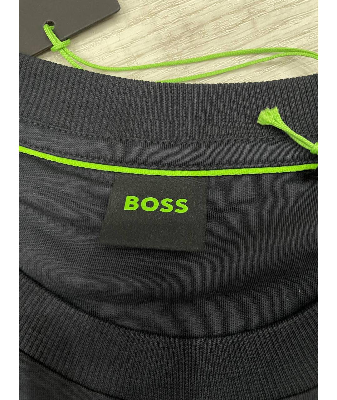 HUGO BOSS Черная хлопковая футболка, фото 3