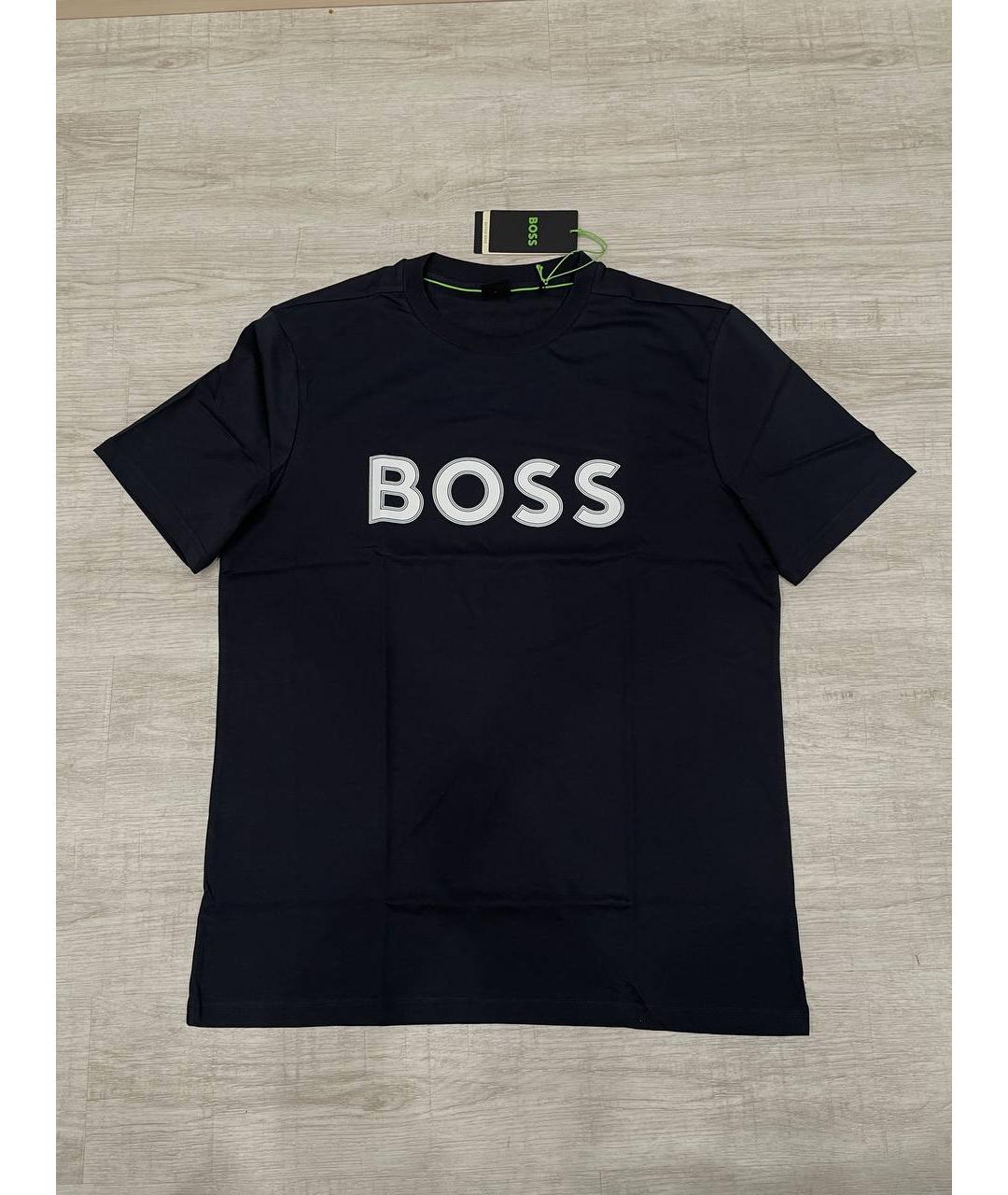 HUGO BOSS Черная хлопковая футболка, фото 7