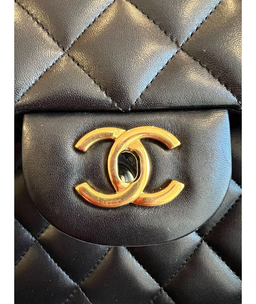 CHANEL Черная кожаная сумка через плечо, фото 4