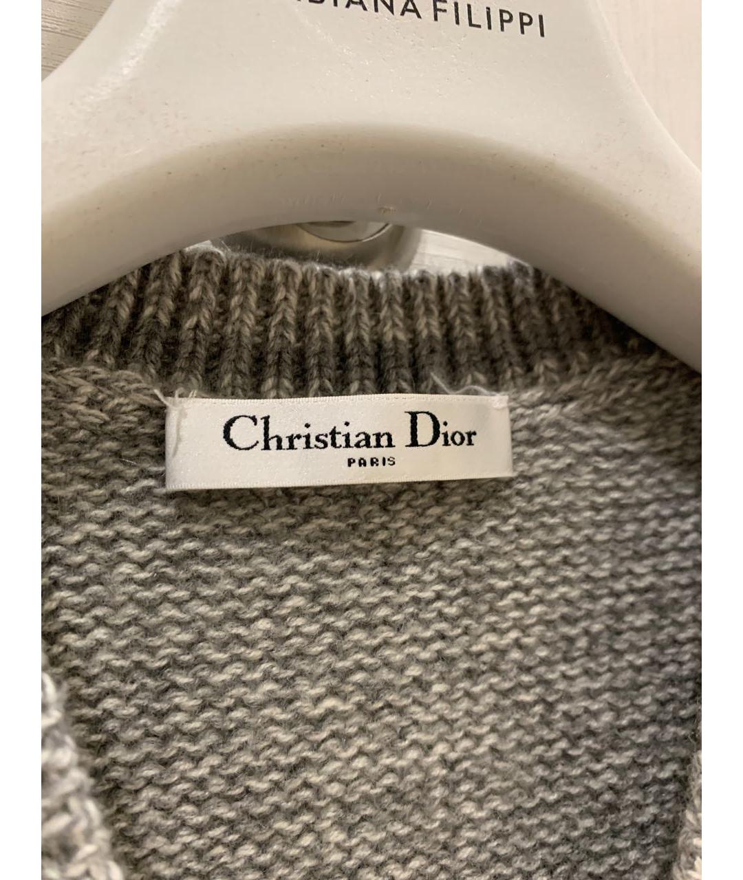 CHRISTIAN DIOR Серая шерстяная жилетка, фото 3
