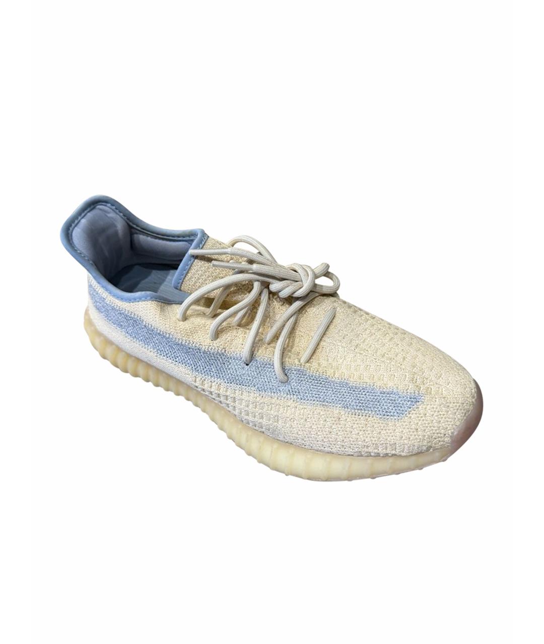 ADIDAS YEEZY Желтые текстильные низкие кроссовки / кеды, фото 1