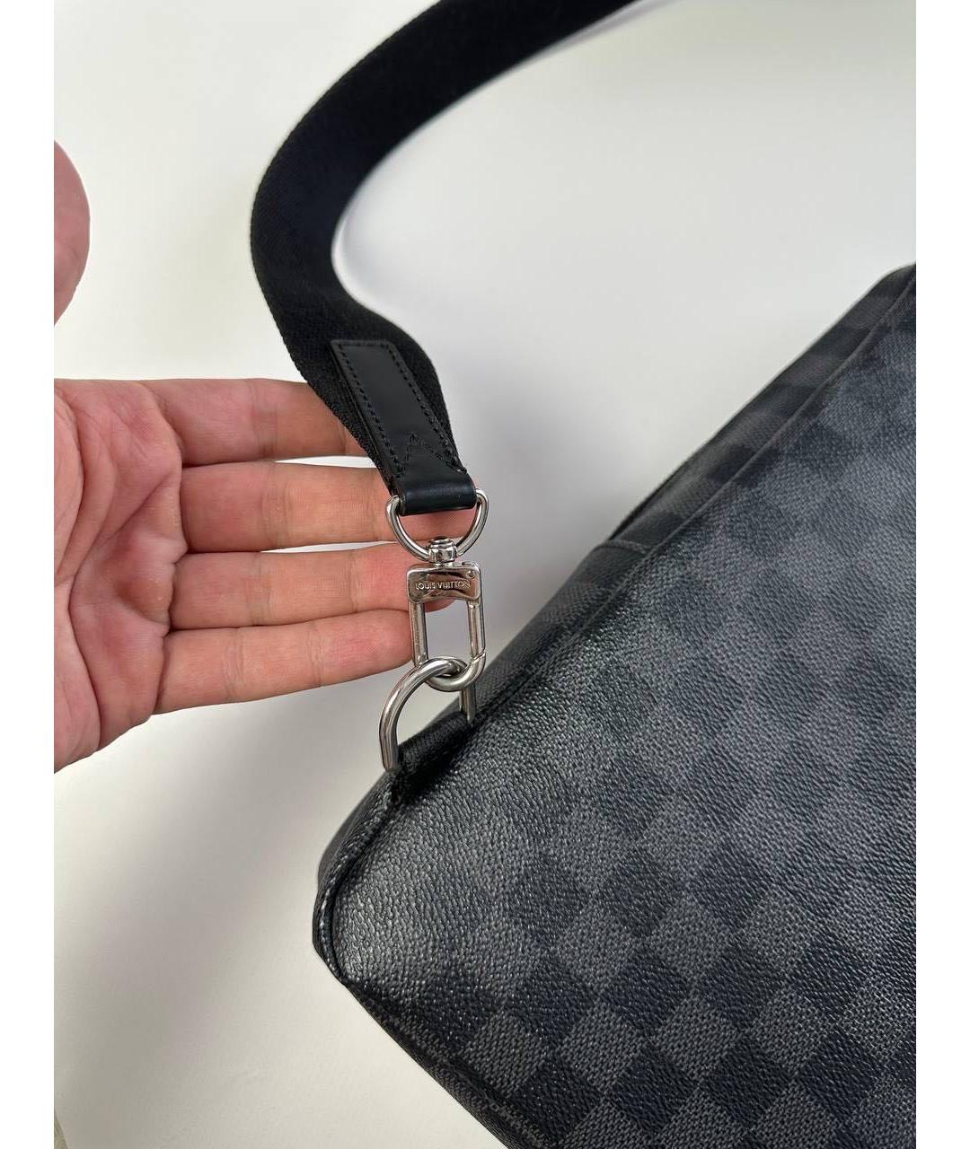 LOUIS VUITTON Антрацитовая сумка на плечо, фото 6