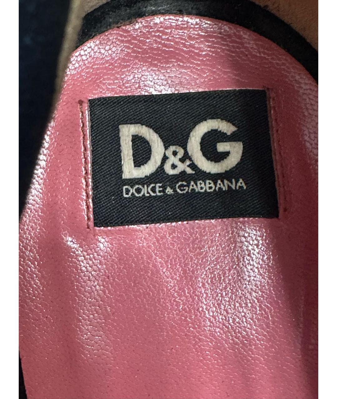 DOLCE&GABBANA Черные замшевые туфли, фото 6