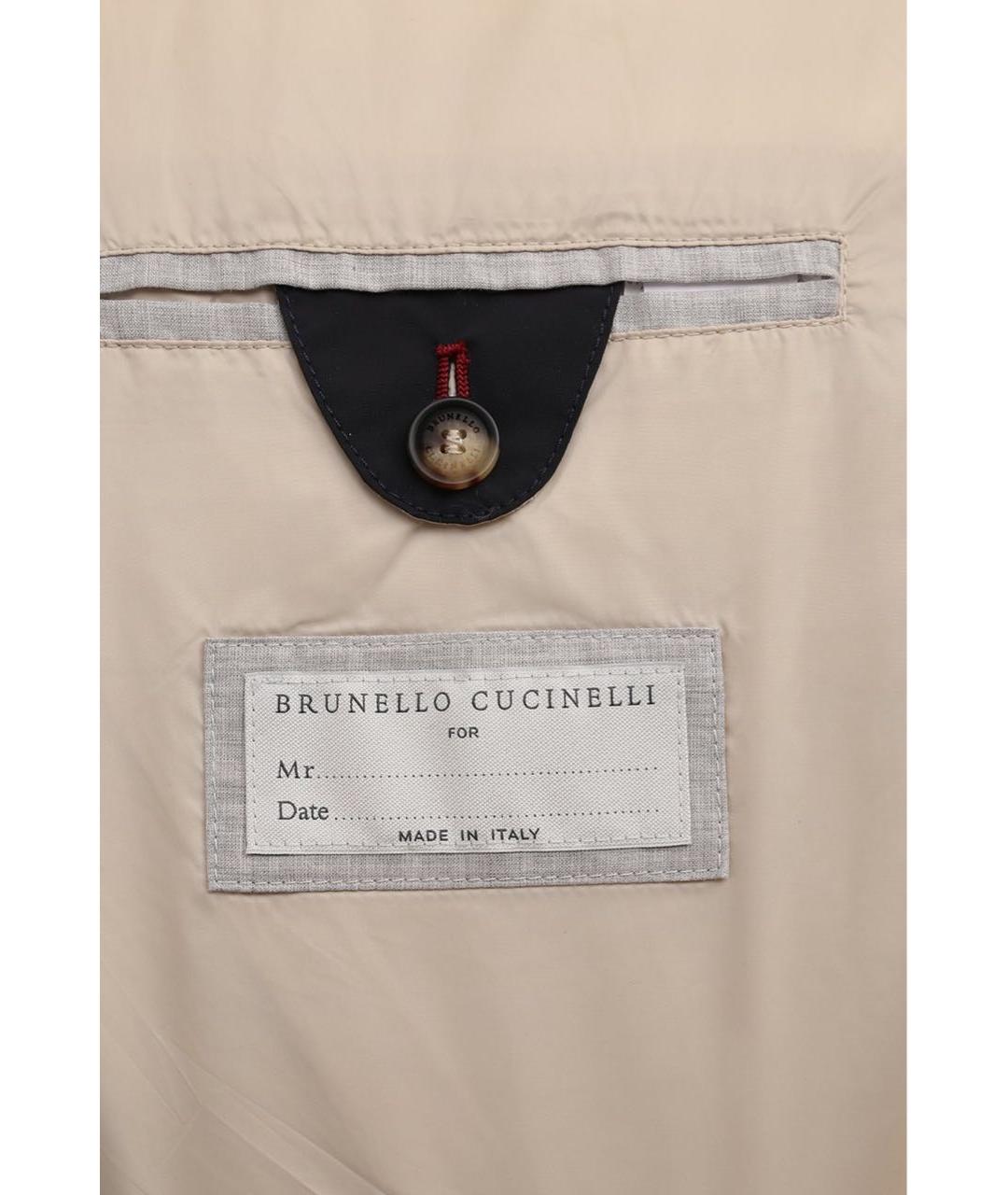 BRUNELLO CUCINELLI Темно-синяя полиамидовая куртка, фото 3