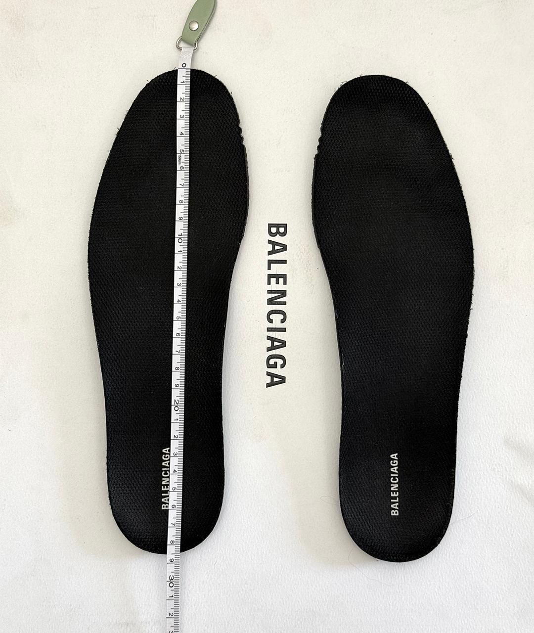 BALENCIAGA Черные кожаные низкие кроссовки / кеды, фото 9