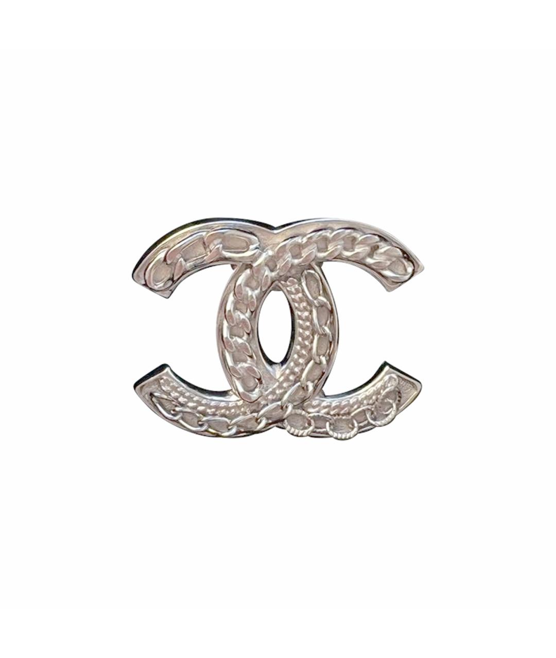 CHANEL Серебряная металлическая булавка / брошь, фото 1