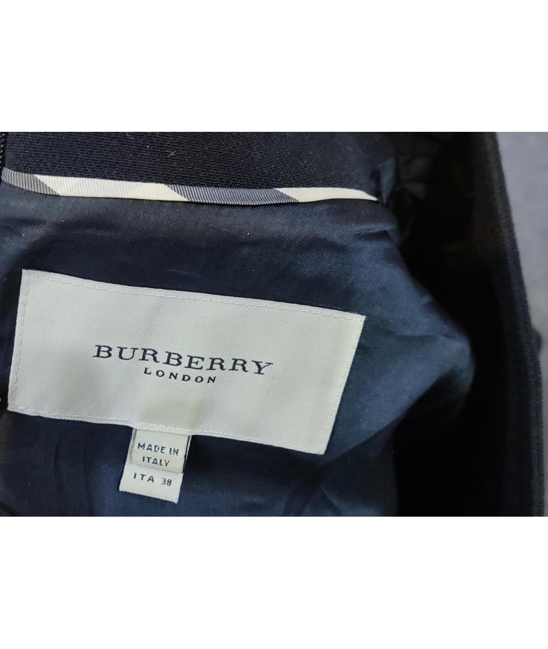 BURBERRY Черное шерстяное повседневное платье, фото 3