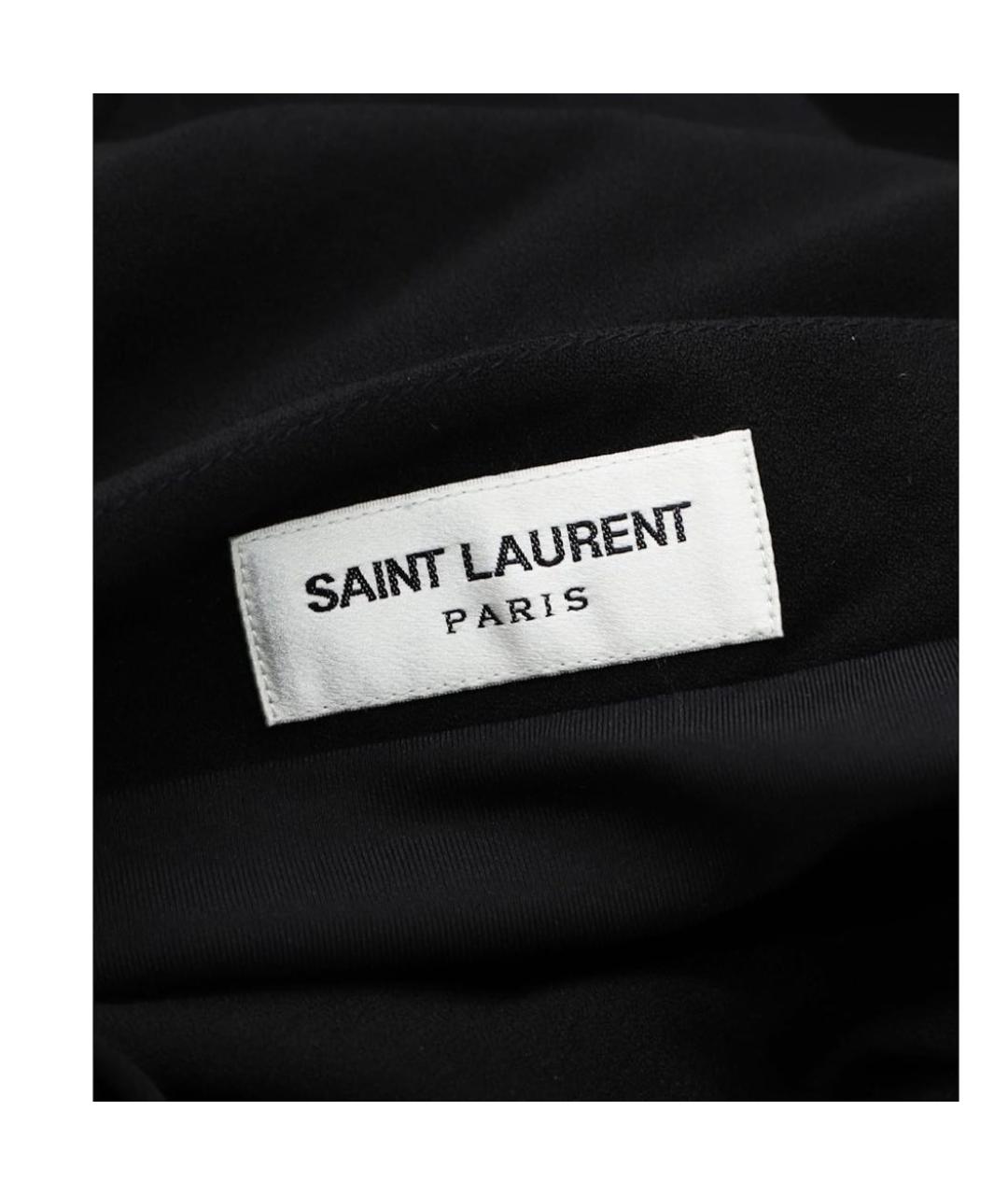 SAINT LAURENT Черное ацетатное вечернее платье, фото 3