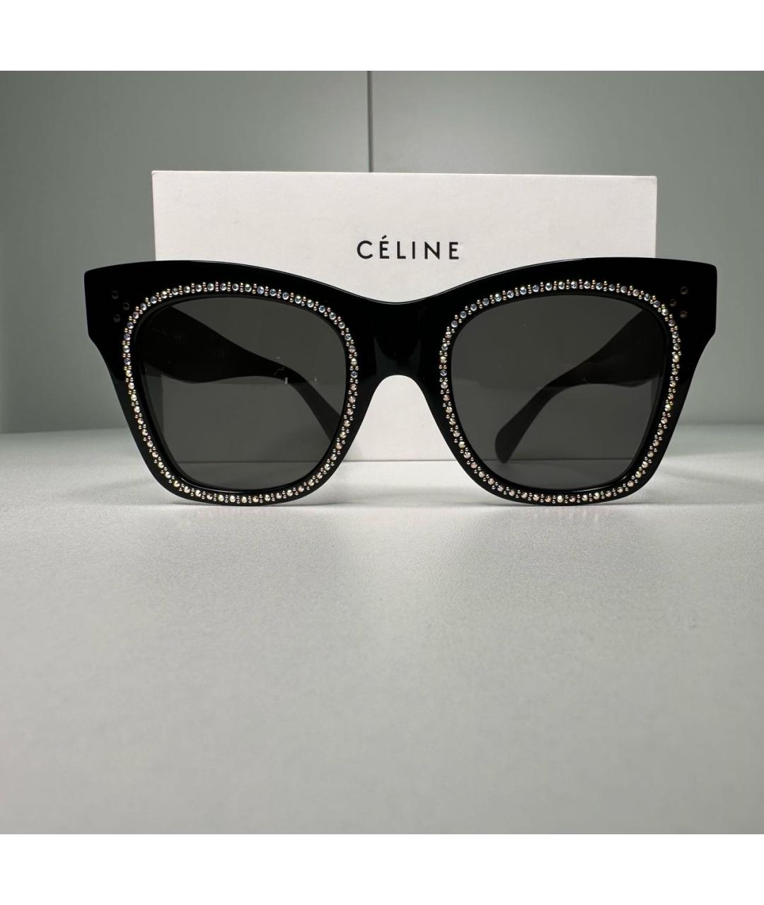 CELINE Черные пластиковые солнцезащитные очки, фото 2