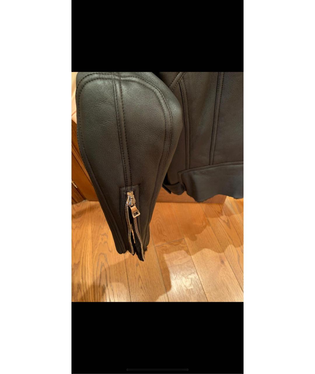 BALMAIN Черная кожаная дубленка, фото 3