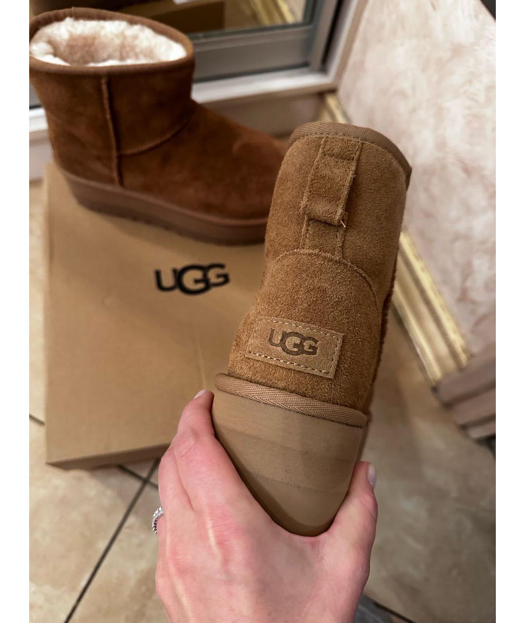 UGG AUSTRALIA Коричневые замшевые ботинки, фото 3