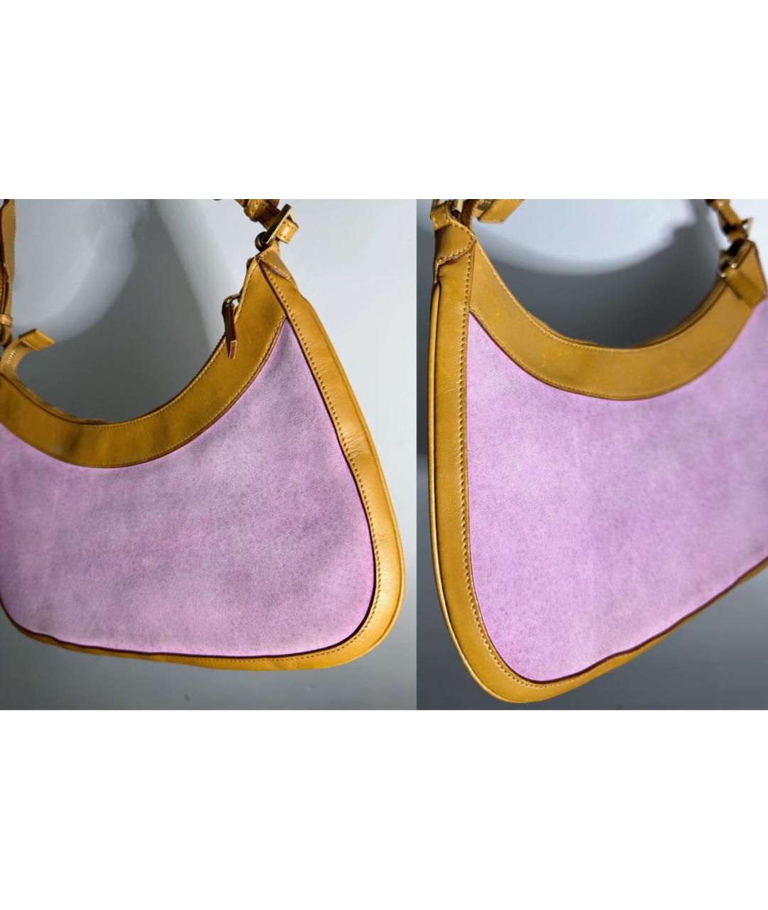 GUCCI Фуксия замшевая сумка через плечо, фото 4