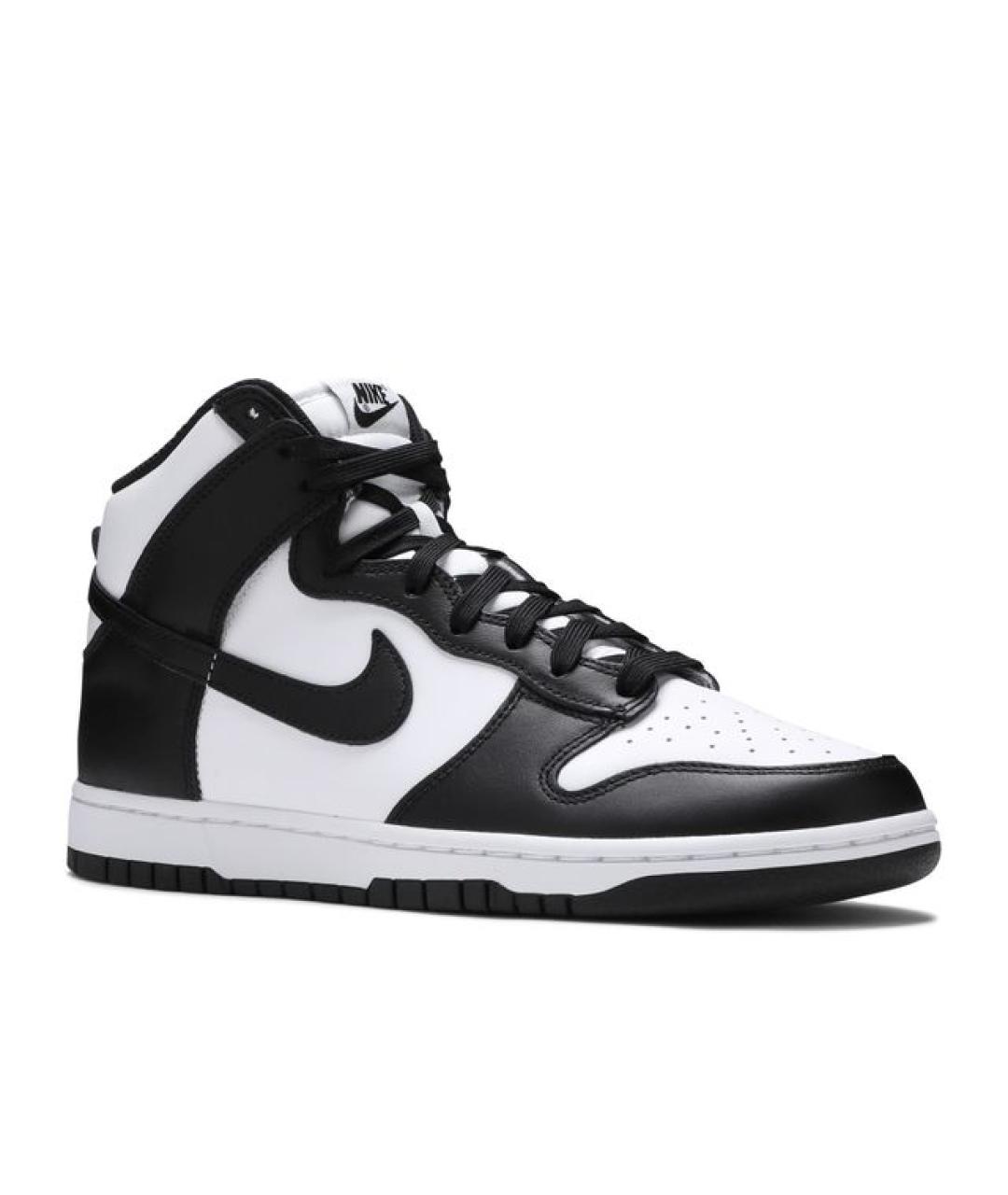 NIKE Черные кожаные высокие кроссовки / кеды, фото 2