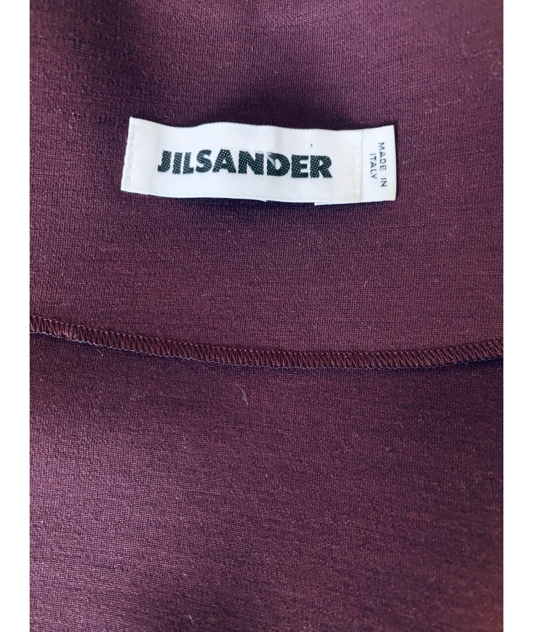 JIL SANDER Бордовое шерстяное повседневное платье, фото 3