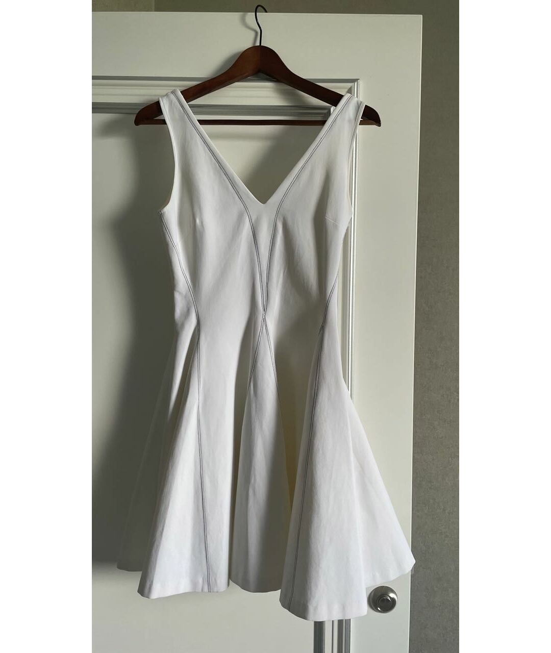 OPENING CEREMONY Белое хлопко-эластановое платье, фото 8