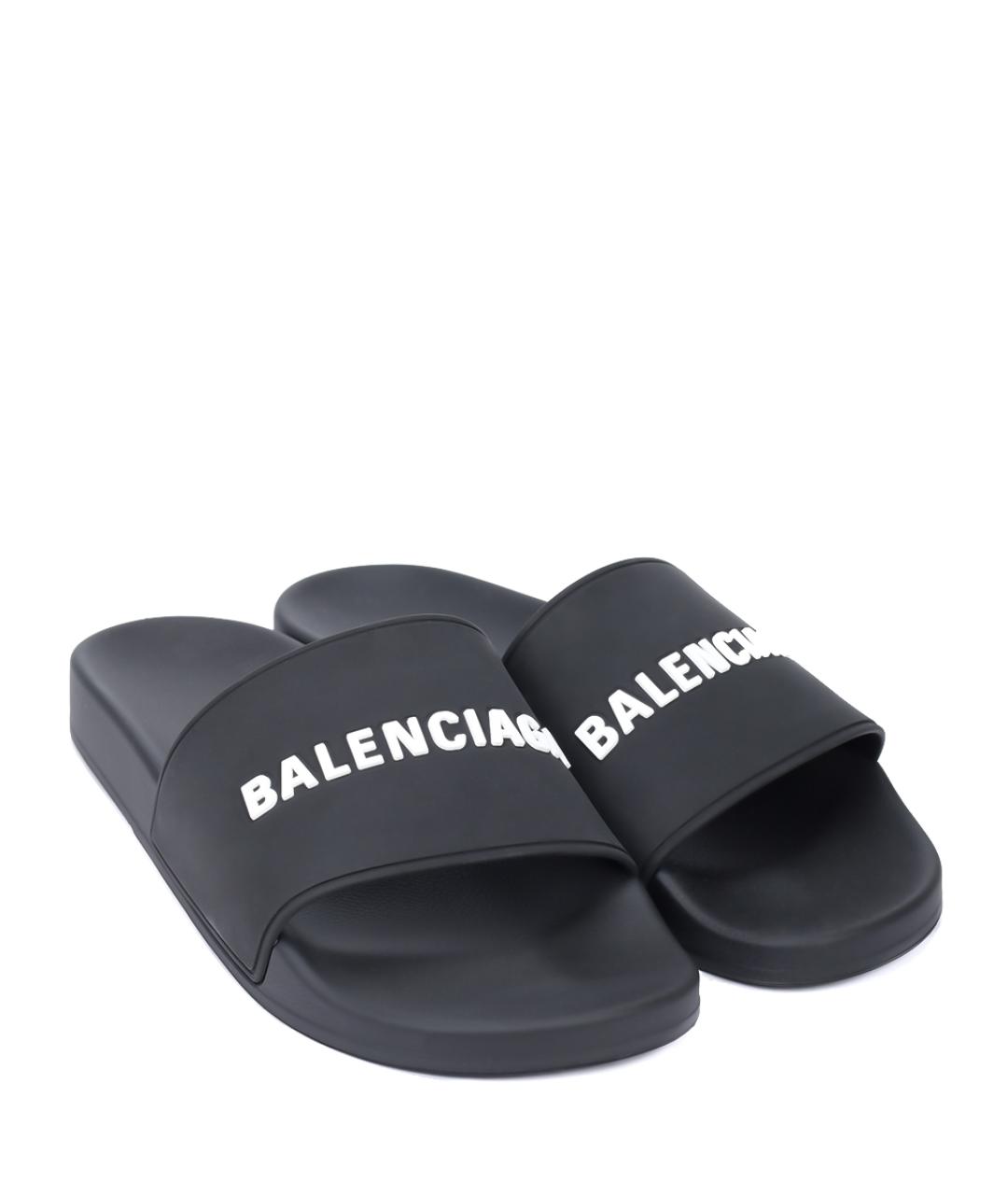 BALENCIAGA Черные шлепанцы, фото 2