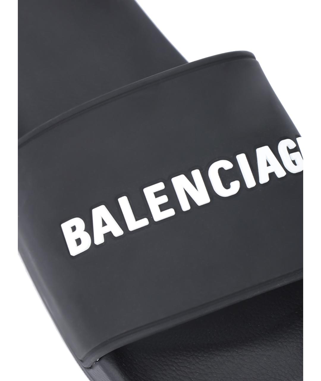 BALENCIAGA Черные шлепанцы, фото 5