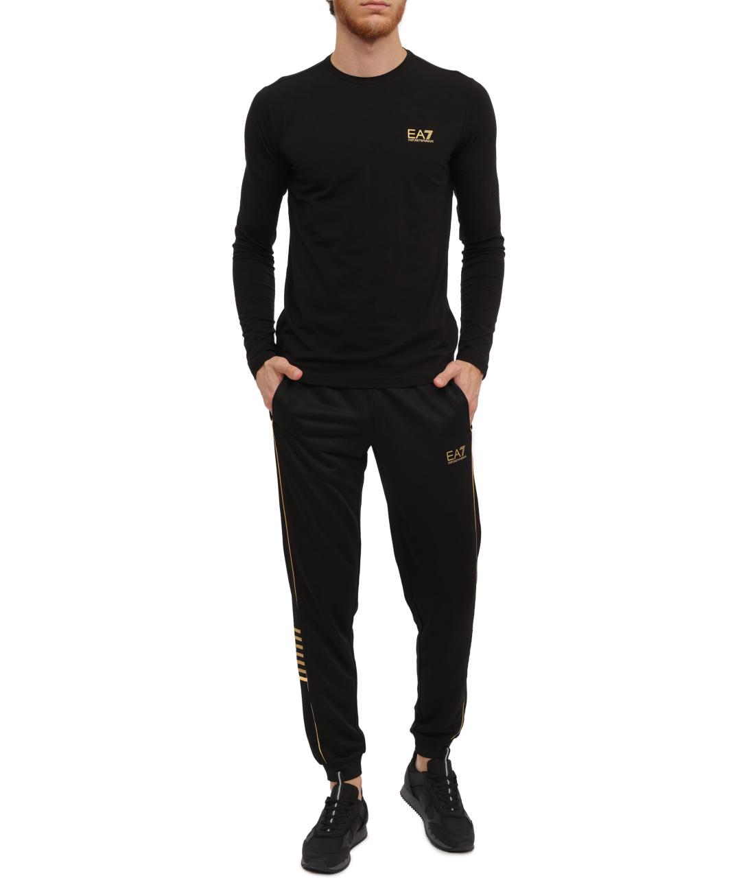 EA7 Черные повседневные брюки, фото 2