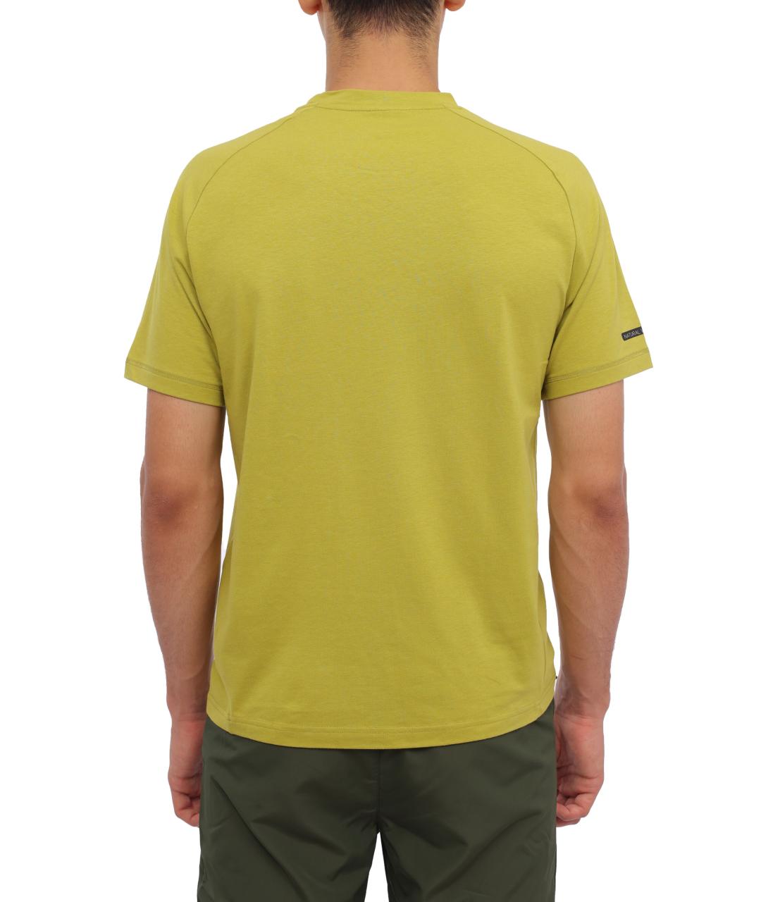 EA7 Желтая хлопковая футболка, фото 5