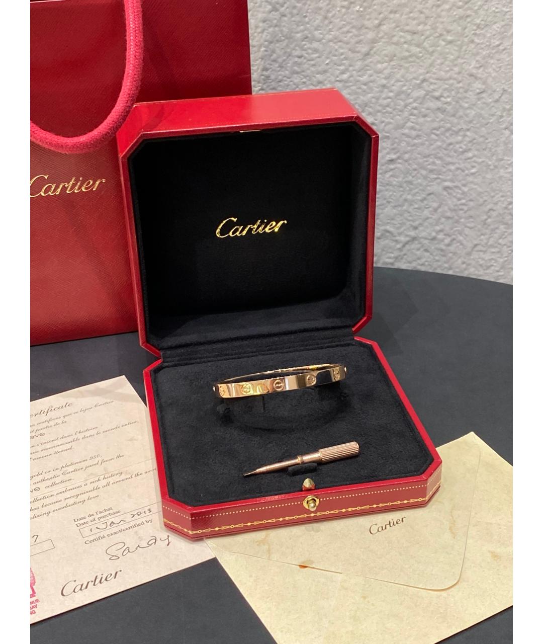 CARTIER Золотой браслет из розового золота, фото 7