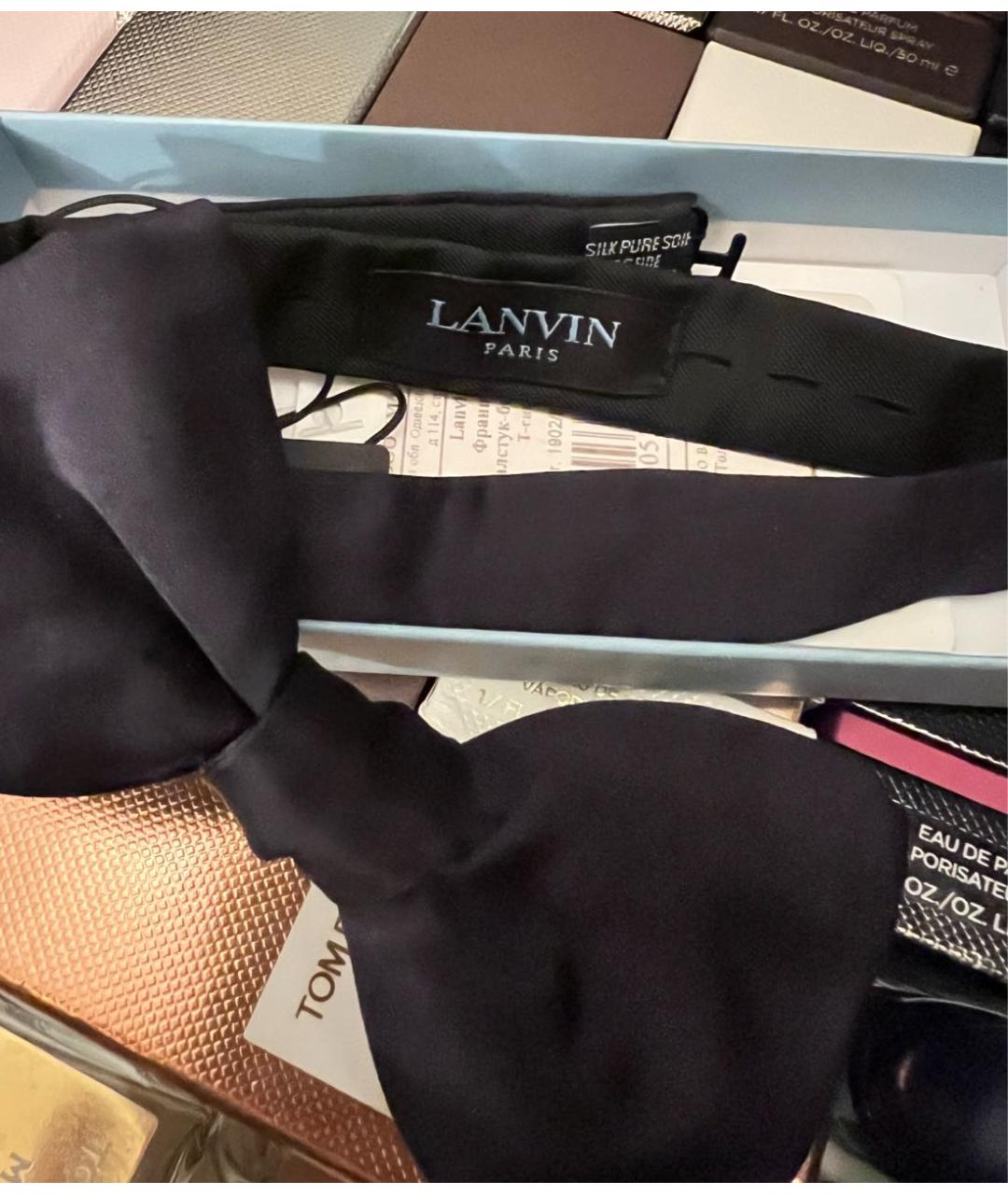 LANVIN Темно-синяя шелковая бабочка, фото 3