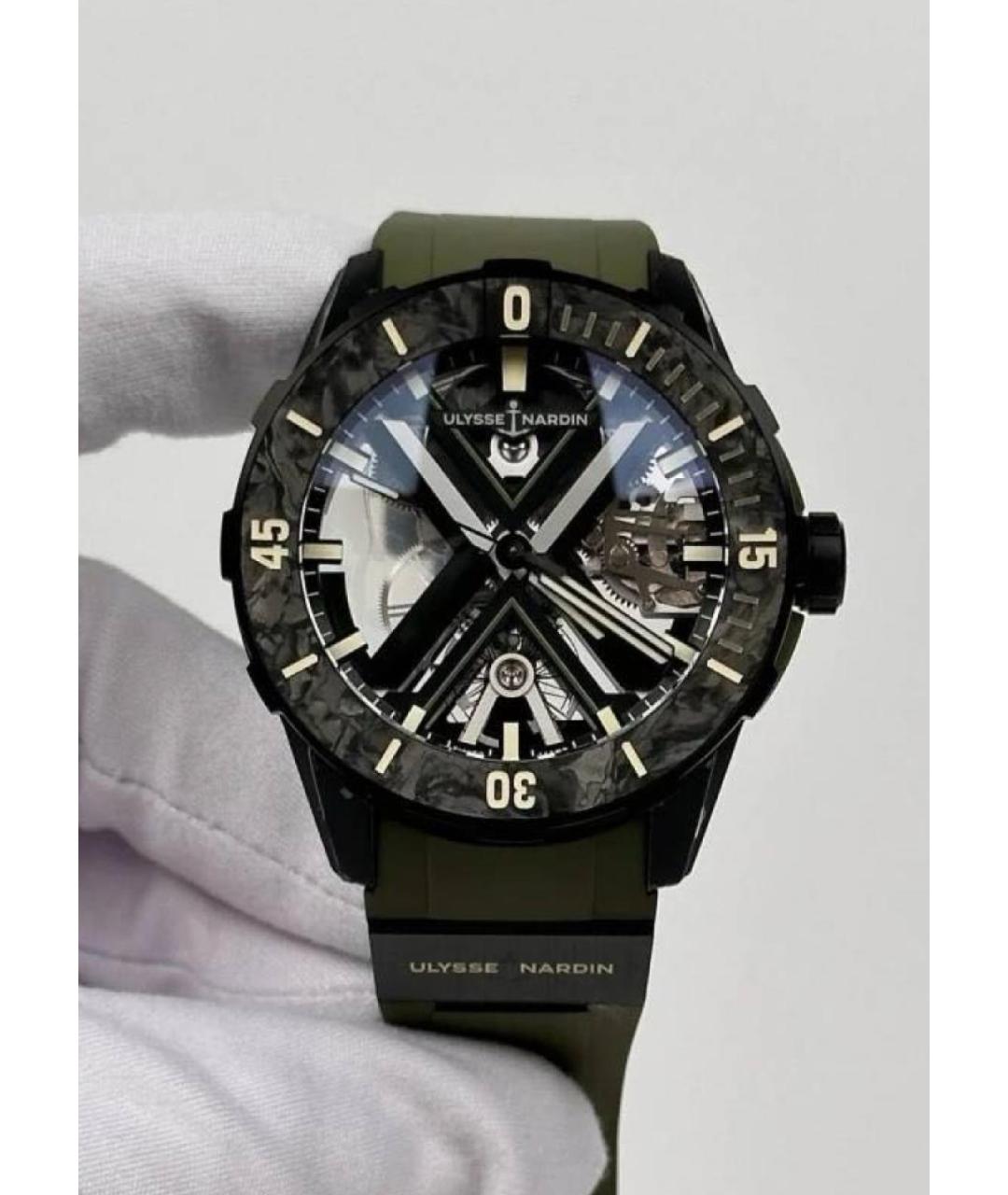 ULYANA SERGEENKO Зеленые карбоновые часы, фото 2