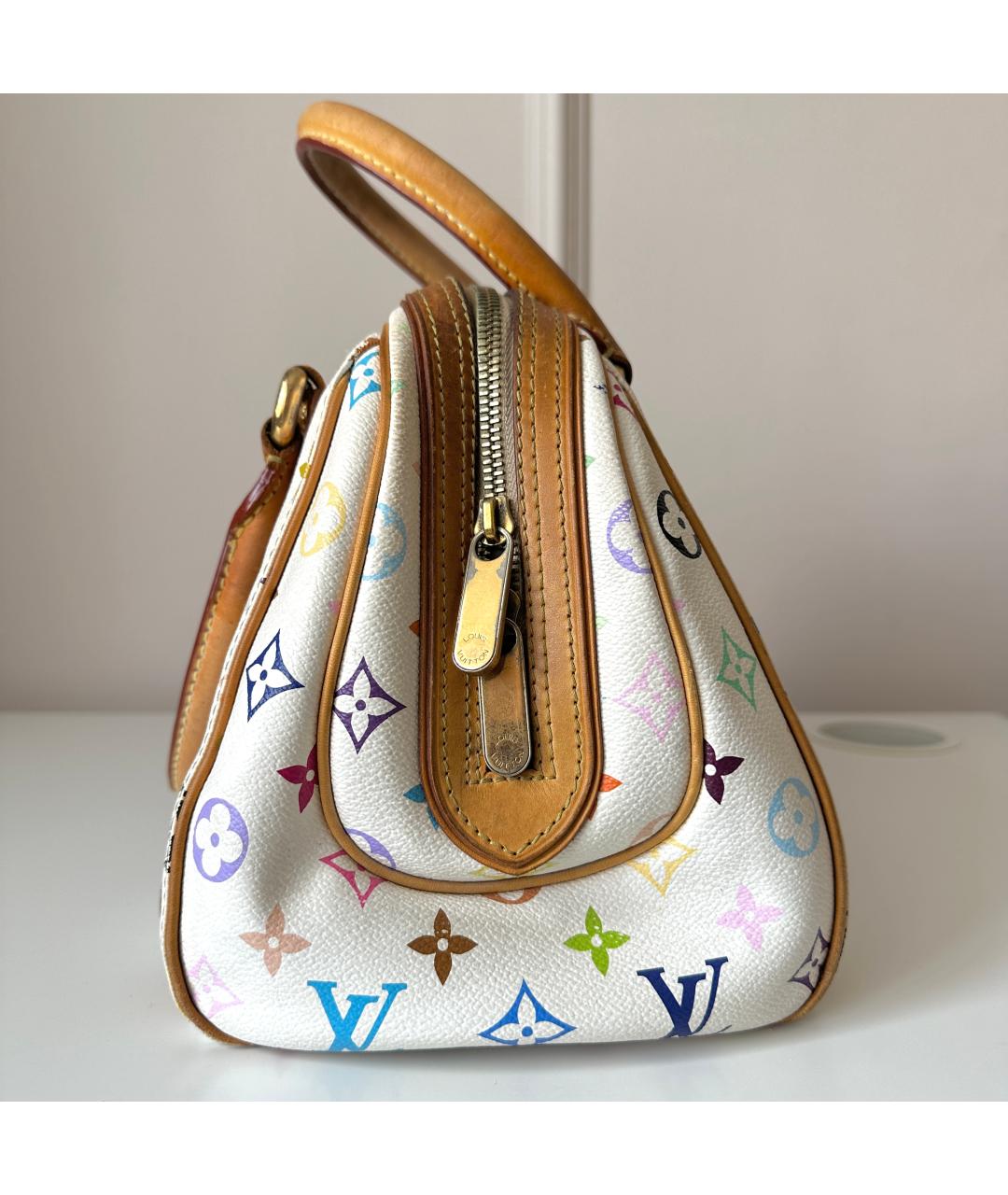 LOUIS VUITTON Белая сумка с короткими ручками, фото 4