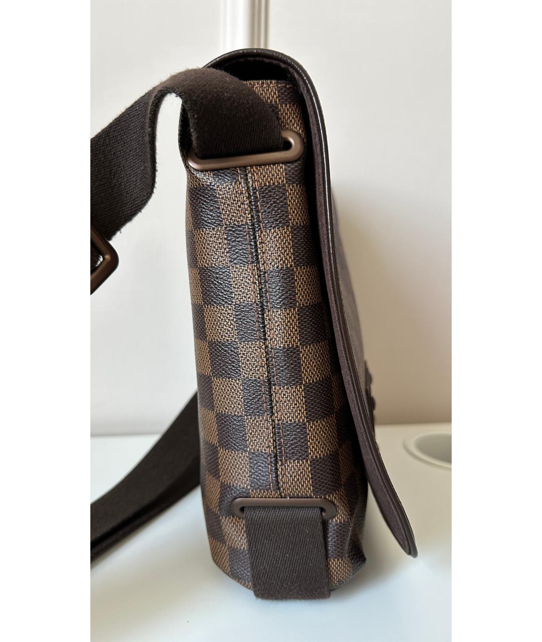 LOUIS VUITTON Коричневая кожаная сумка на плечо, фото 3