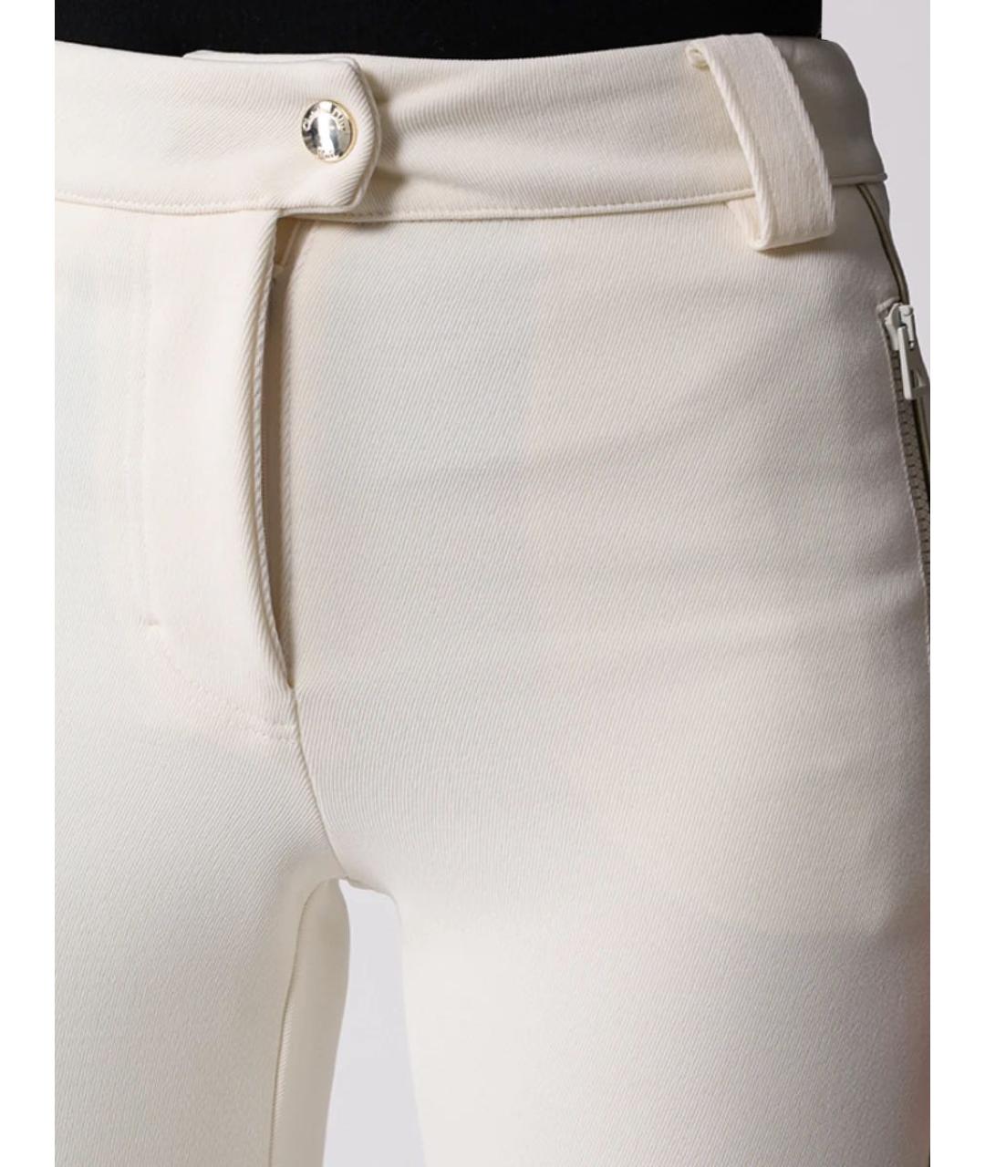 CHRISTIAN DIOR Белые полиэстеровые брюки широкие, фото 5