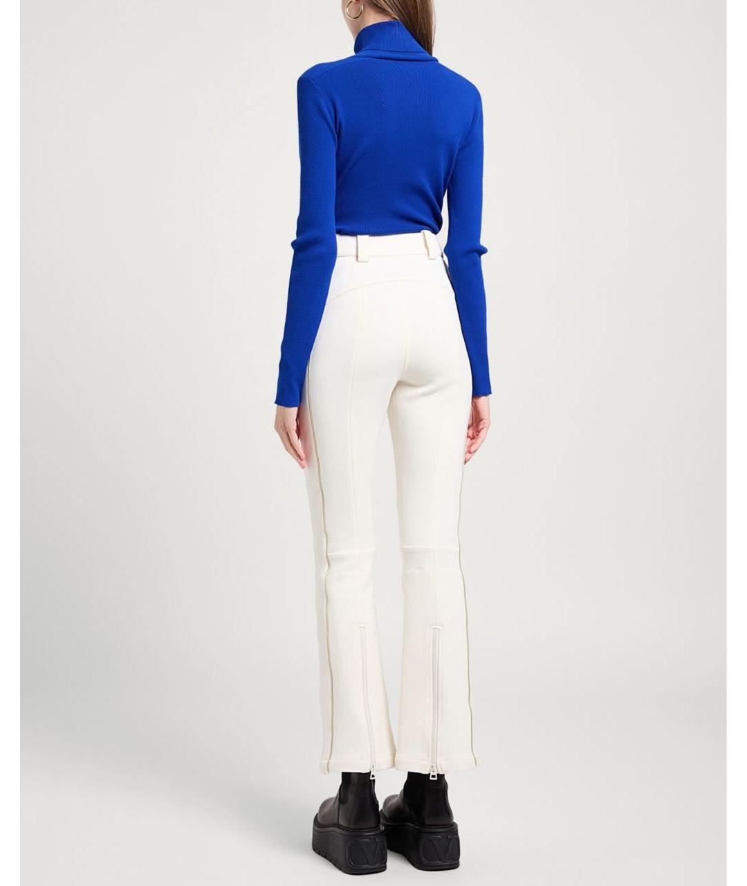 CHRISTIAN DIOR Белые полиэстеровые брюки широкие, фото 7