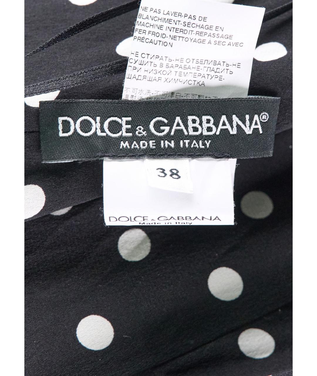 DOLCE&GABBANA Черный шелковый сарафан, фото 3