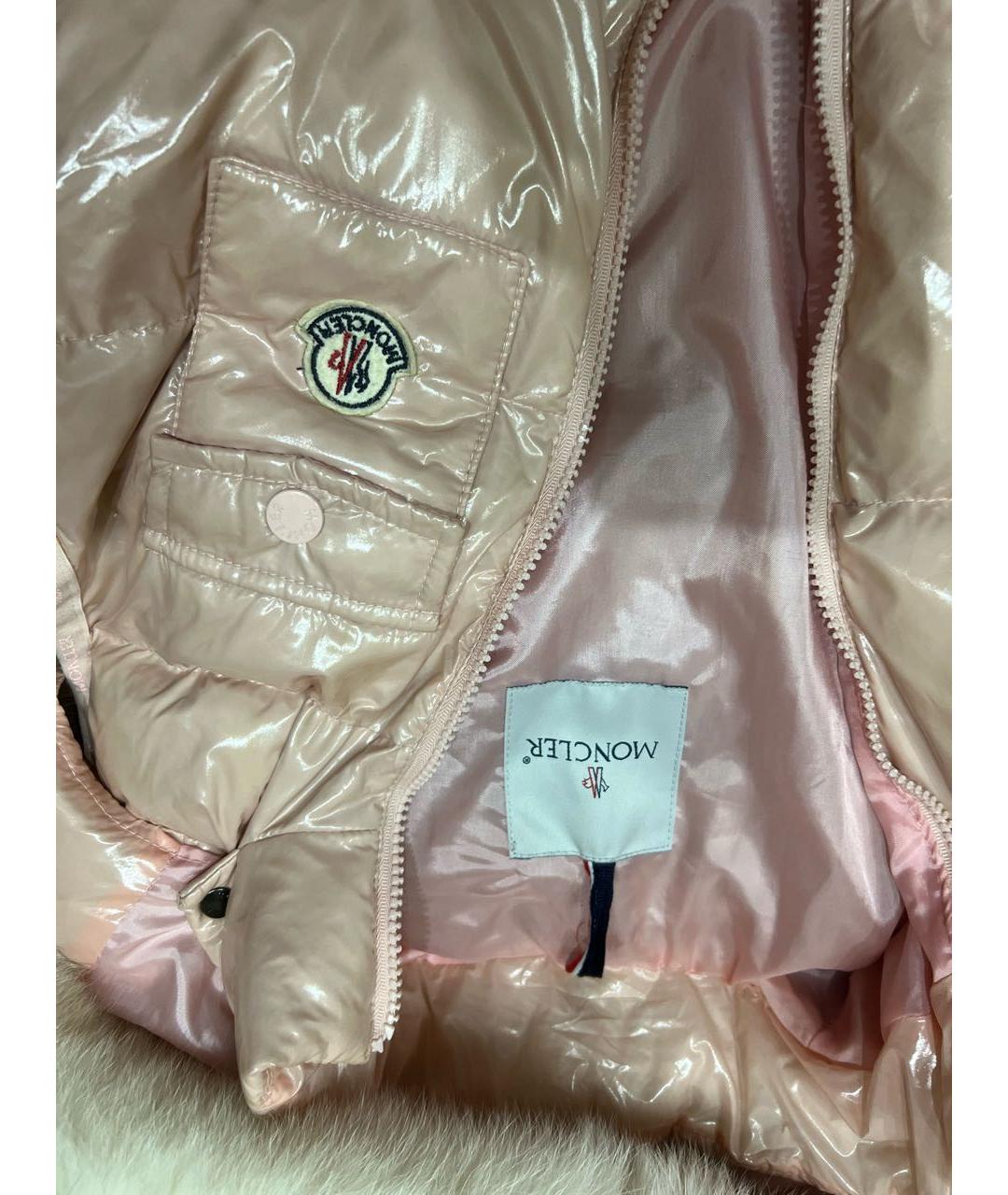 MONCLER Розовый жилет, фото 3