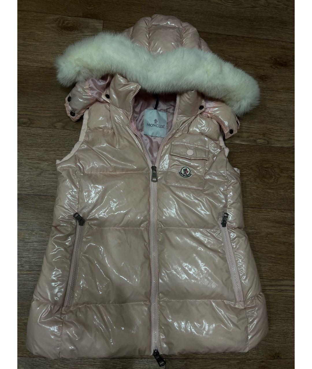 MONCLER Розовый жилет, фото 8