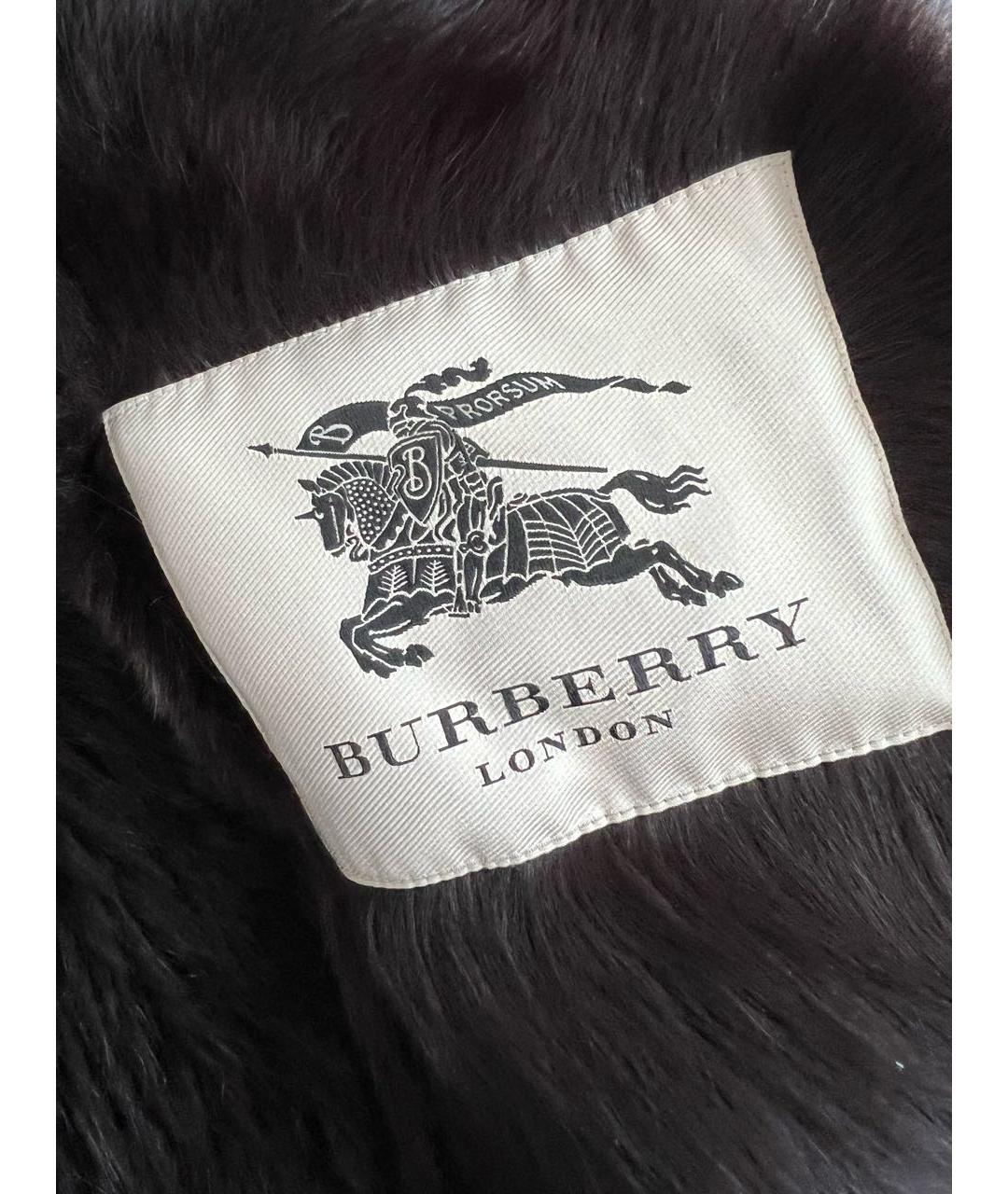 BURBERRY Коричневая кожаная дубленка, фото 4