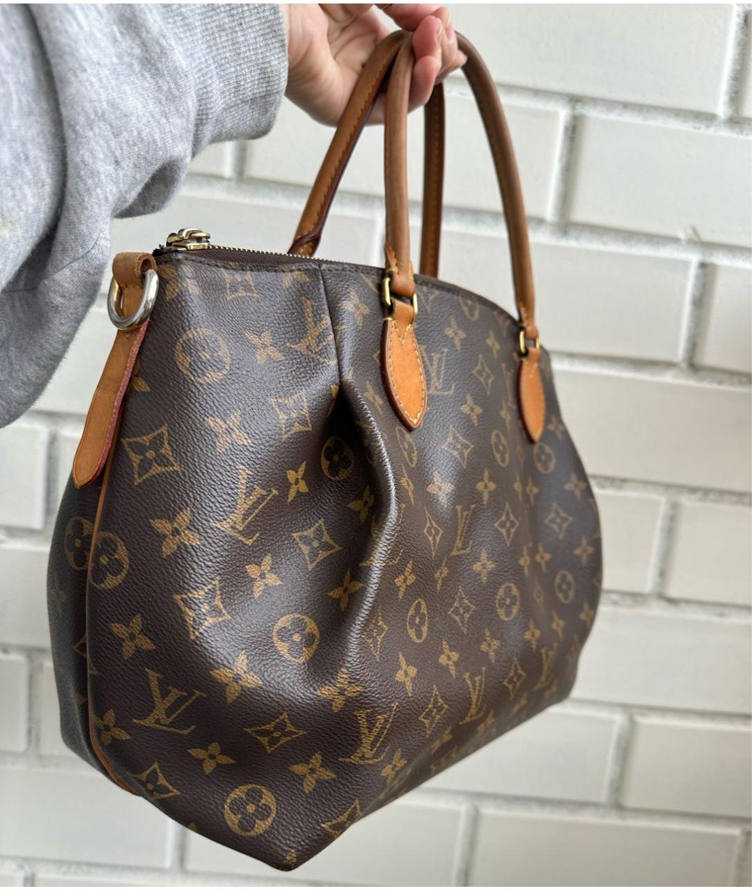 LOUIS VUITTON Коричневая сумка с короткими ручками, фото 2