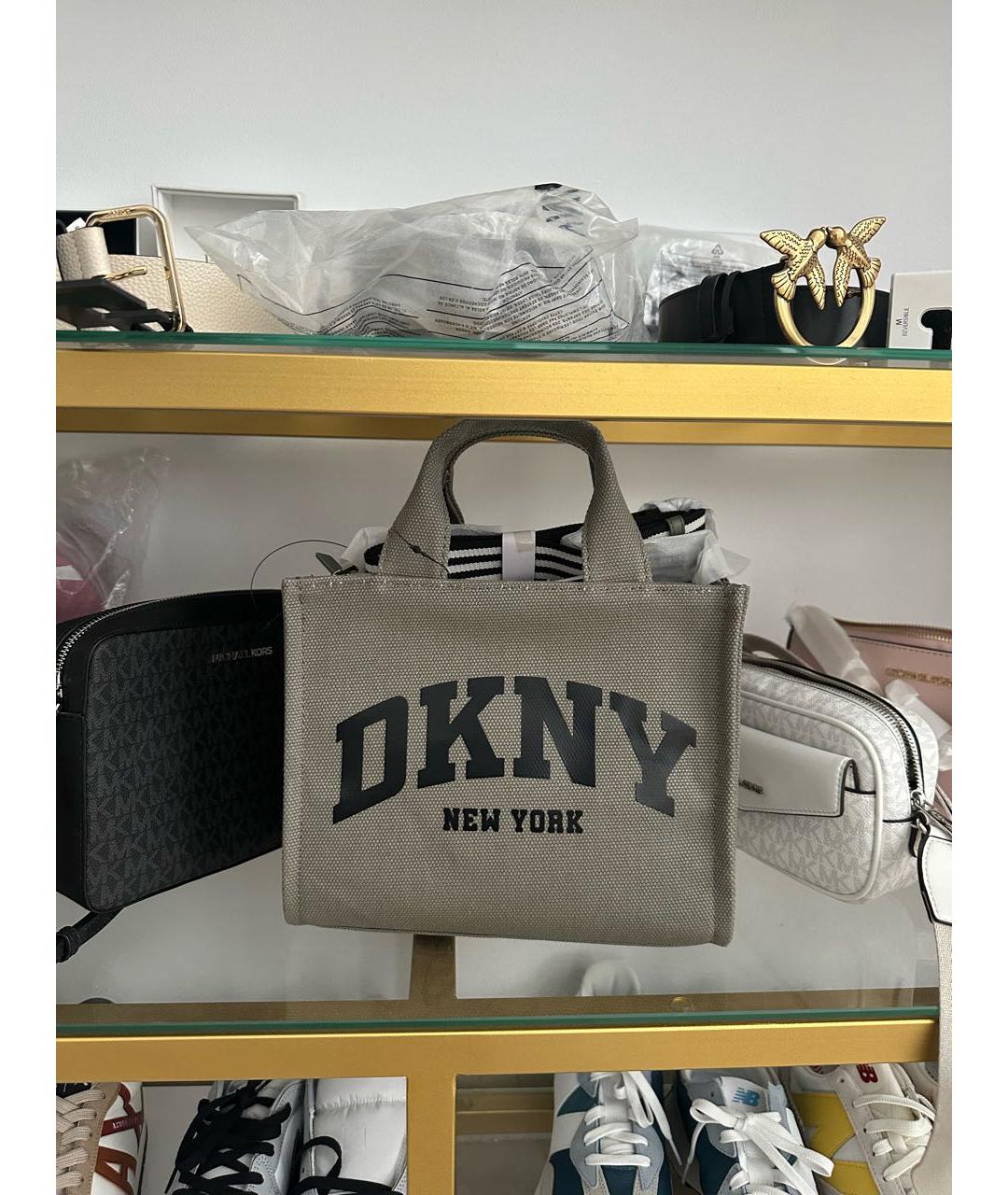 DKNY Хаки сумка тоут, фото 3