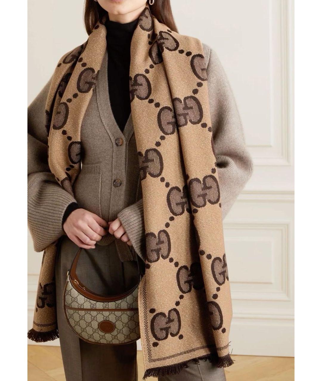 GUCCI Шерстяной шарф, фото 3
